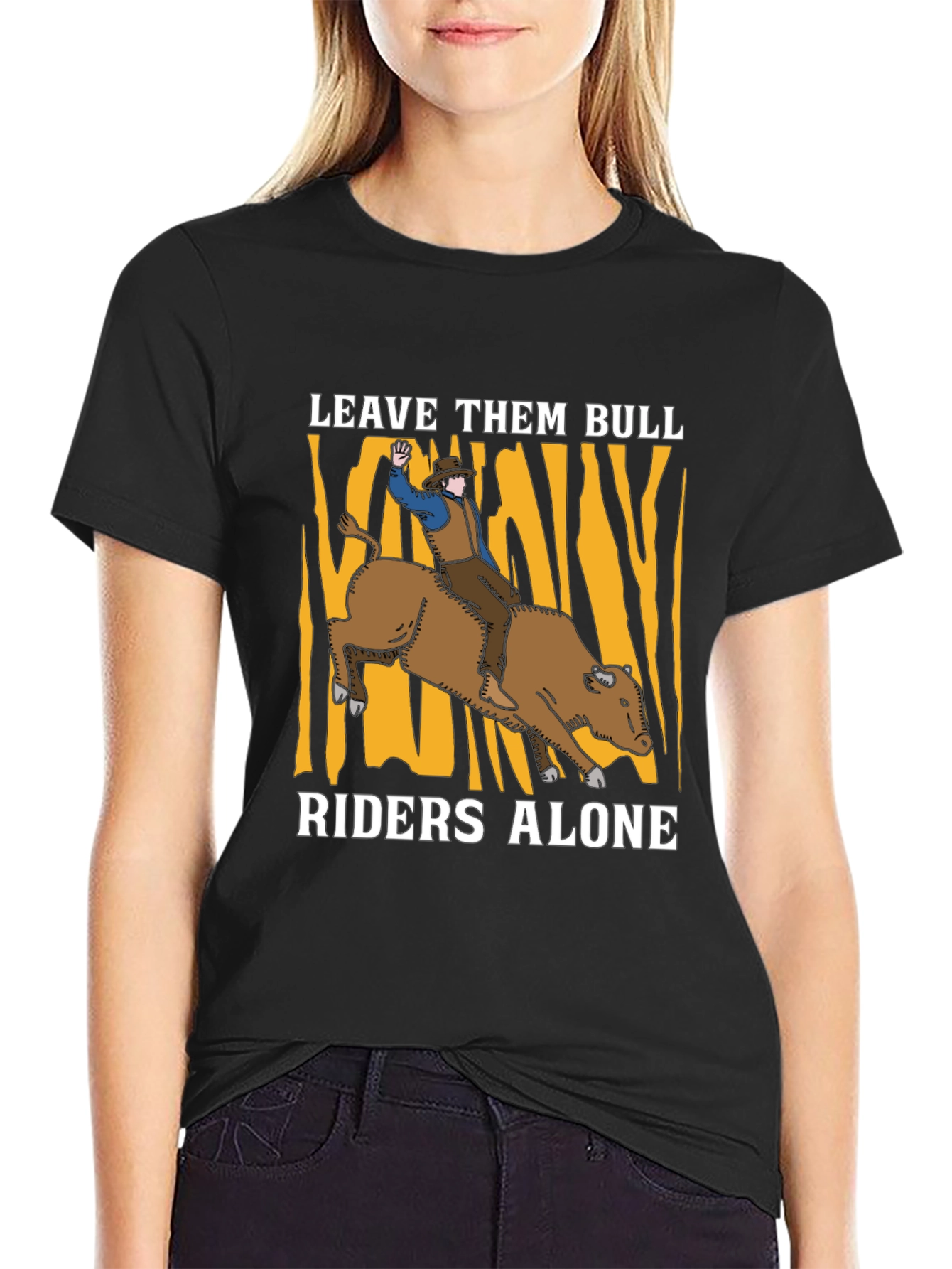 Leave Them Bull Riders Alone Graphic T-Shirt