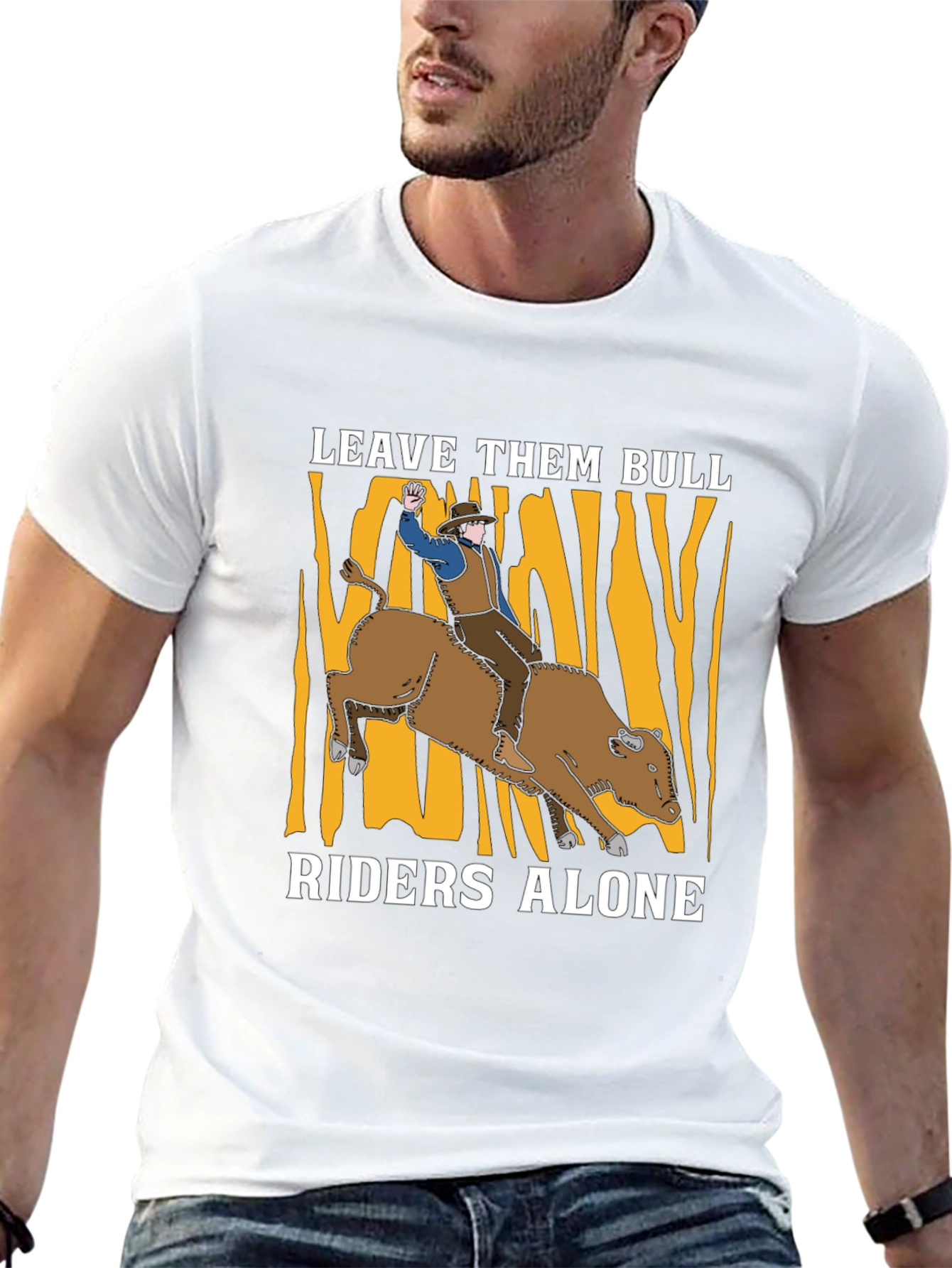 Leave Them Bull Riders Alone Graphic T-Shirt
