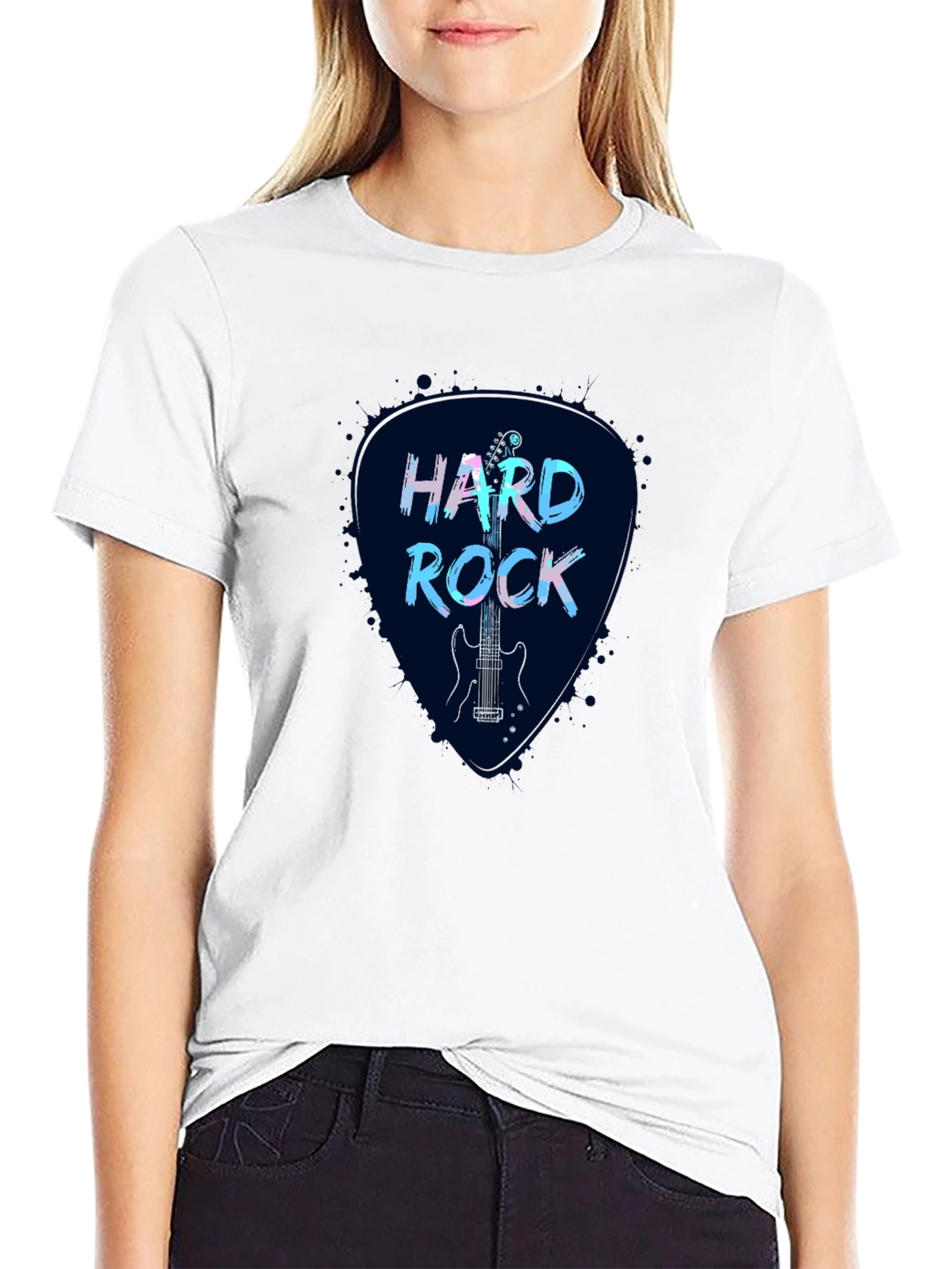Hard Rock Guitar Pick Graphic Tee - Black