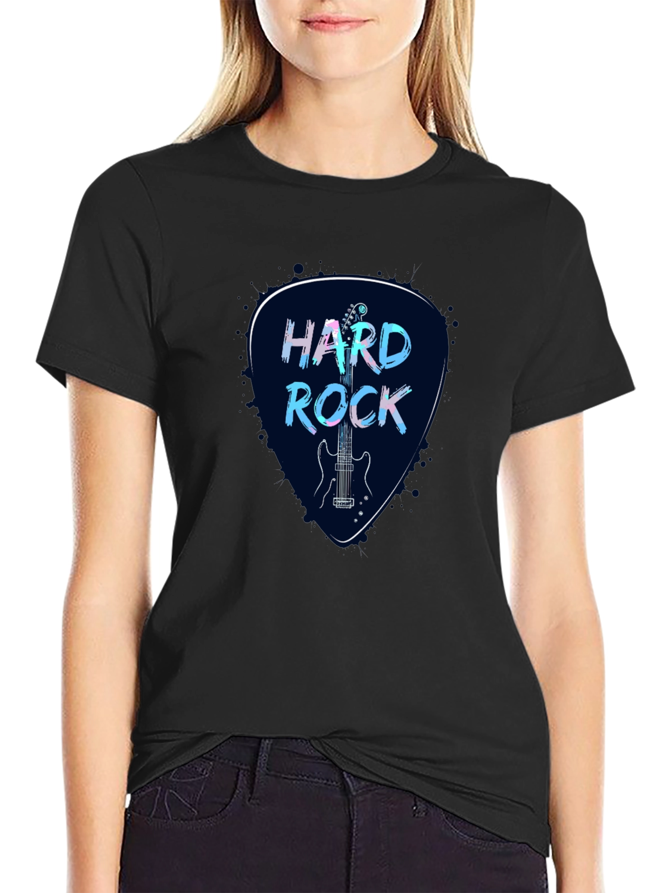 Hard Rock Guitar Pick Graphic Tee - Black