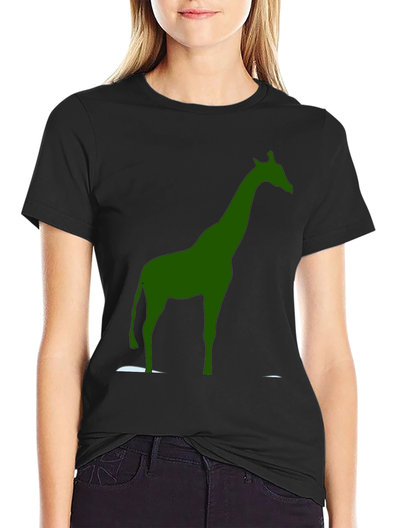 Giraffe Graphic Tee - Stylish Mens Black T-Shirt