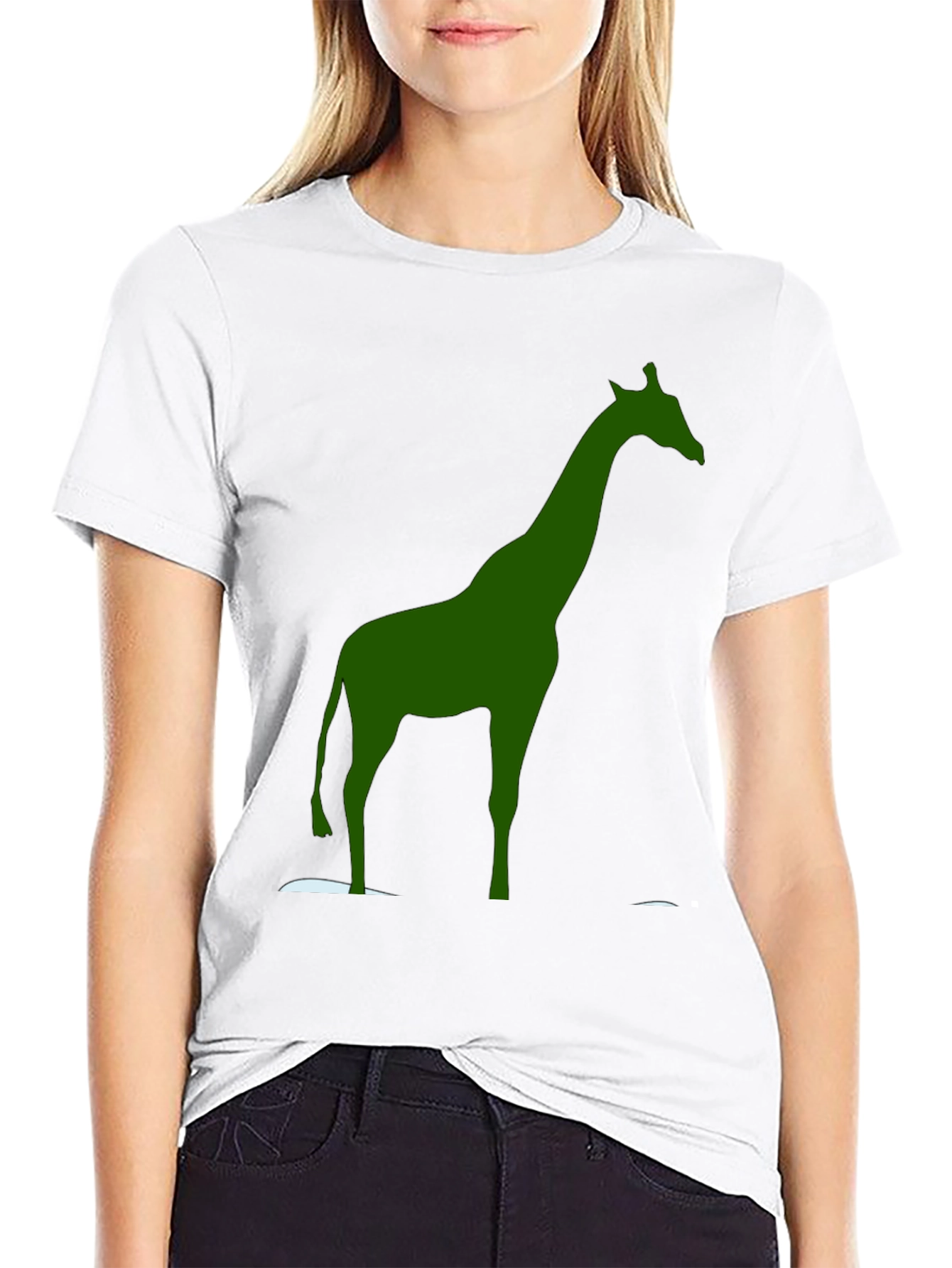 Giraffe Graphic Tee - Stylish Mens Black T-Shirt