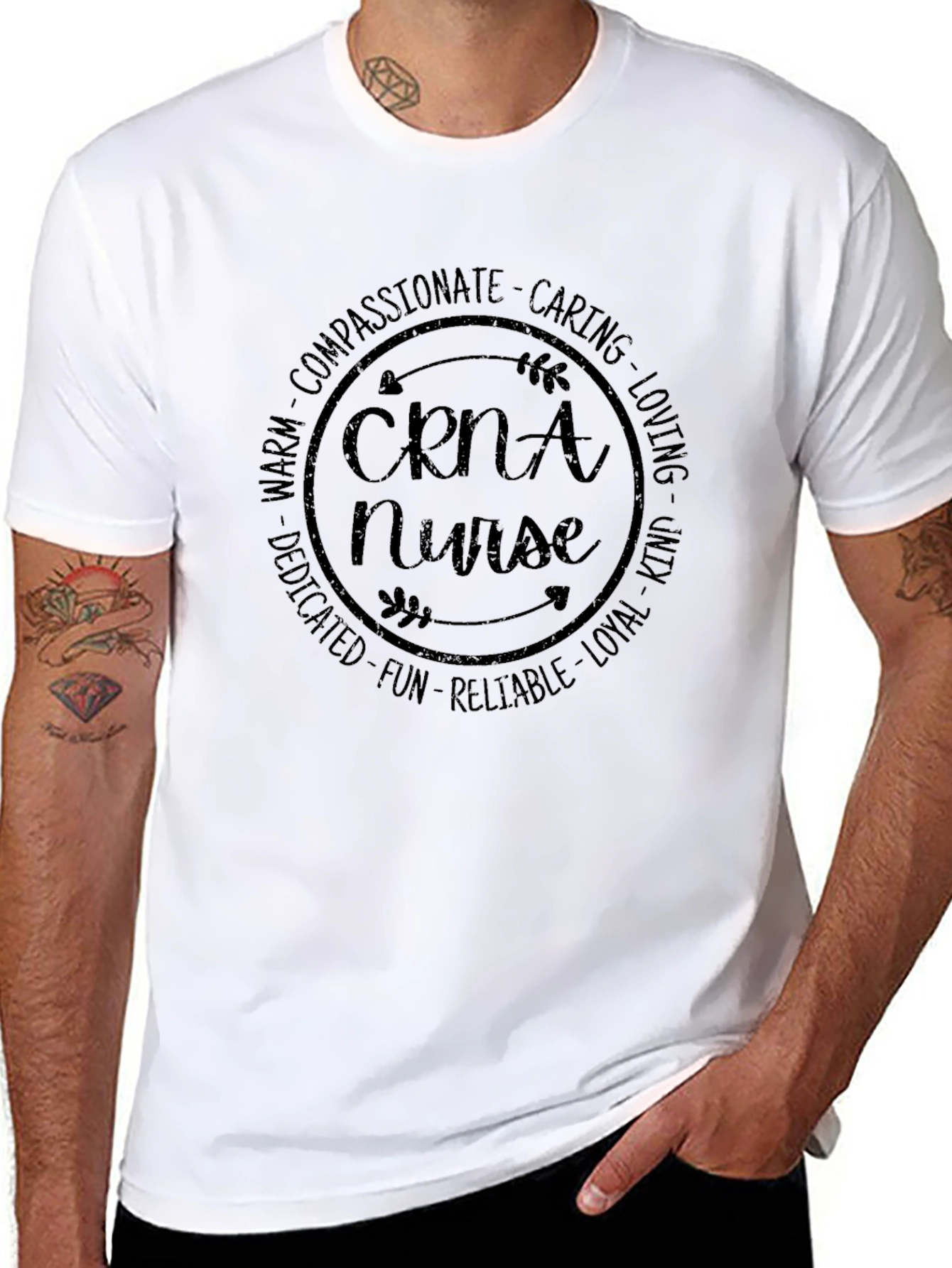 CNRA Nurse T-Shirt - Compassionate Caring Loving Kind