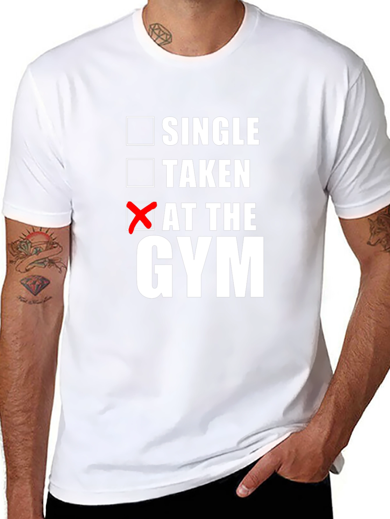 At The Gym T-Shirt: Single Taken Workout Tee