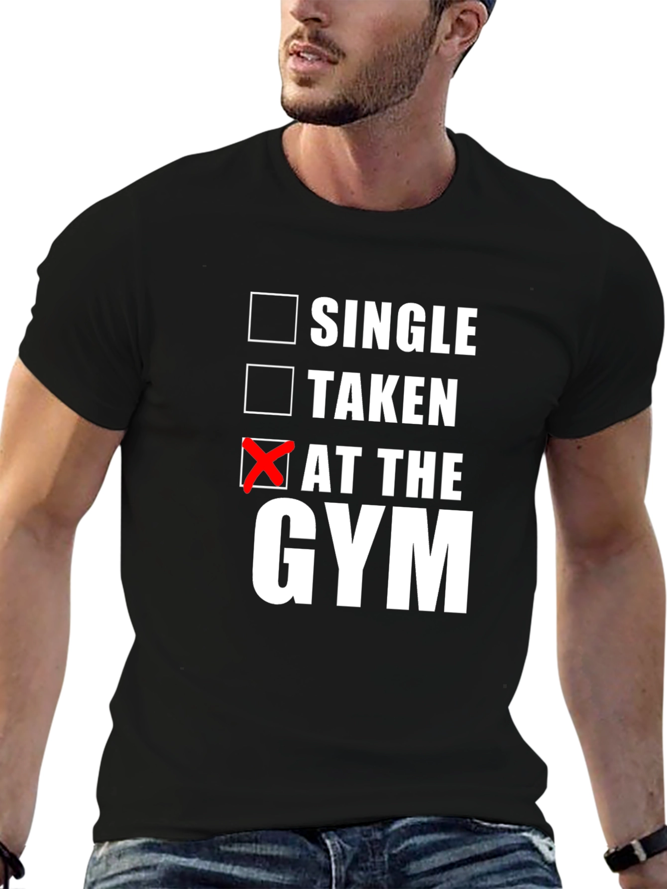At The Gym T-Shirt: Single Taken Workout Tee