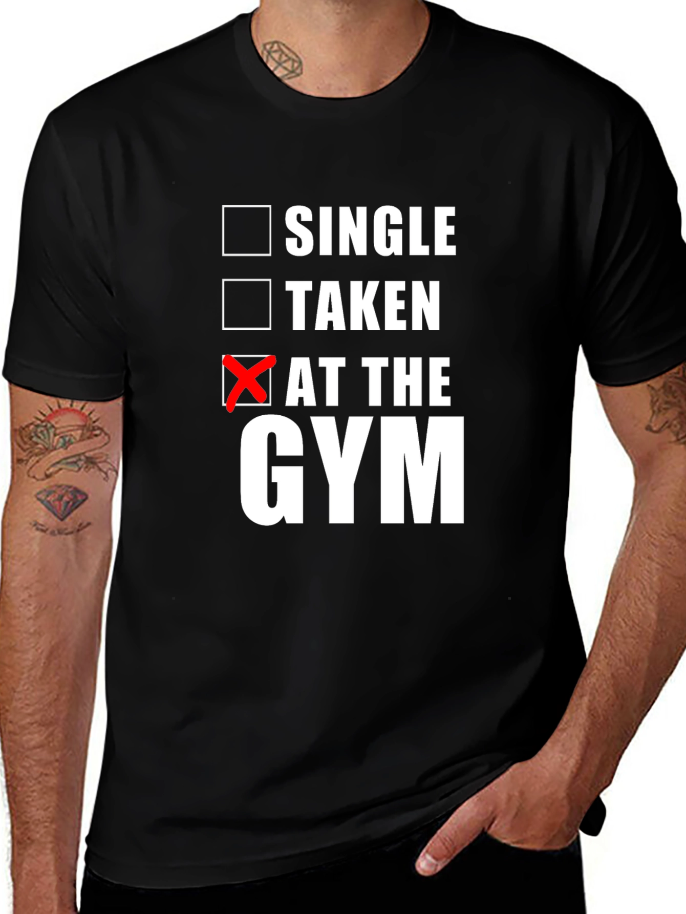 At The Gym T-Shirt: Single Taken Workout Tee