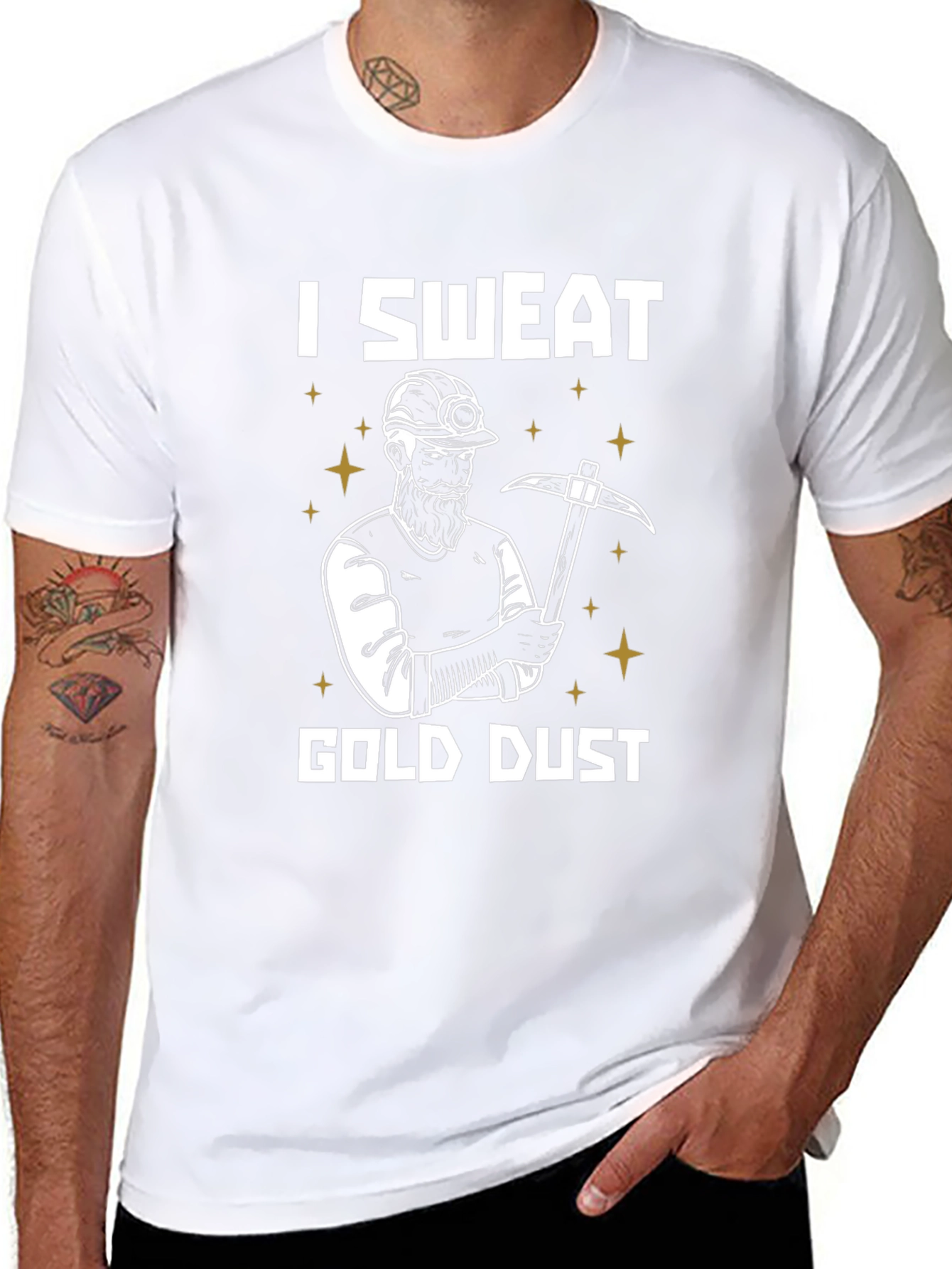 I Sweat Gold Dust Miner T-Shirt Funny