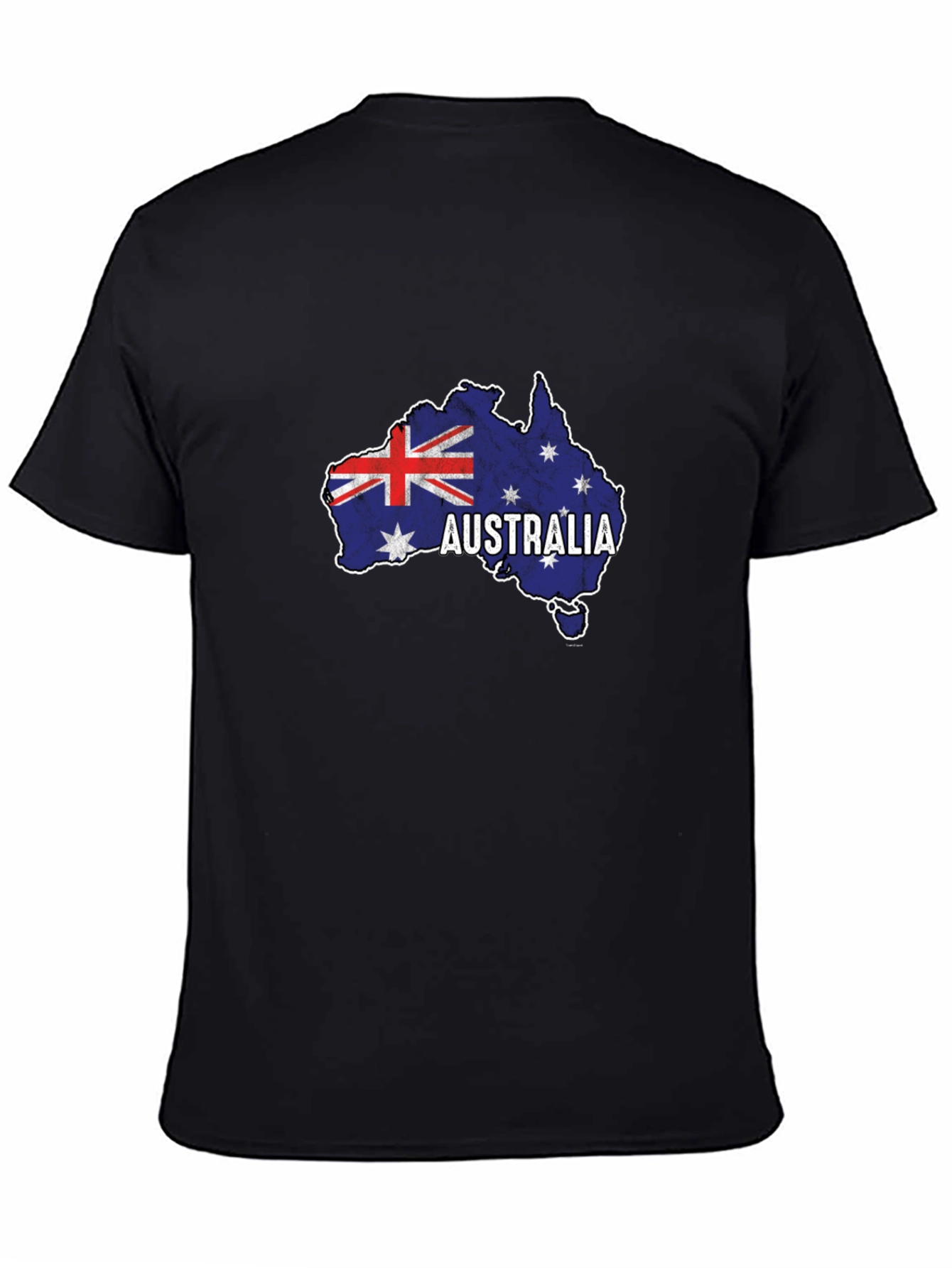 Australia Flag Map T-Shirt - Black