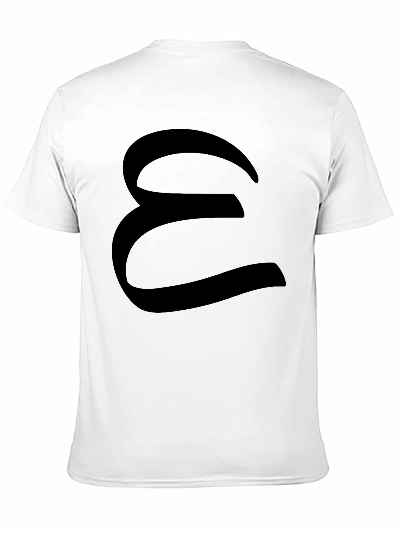 Black T-Shirt with Letter Design