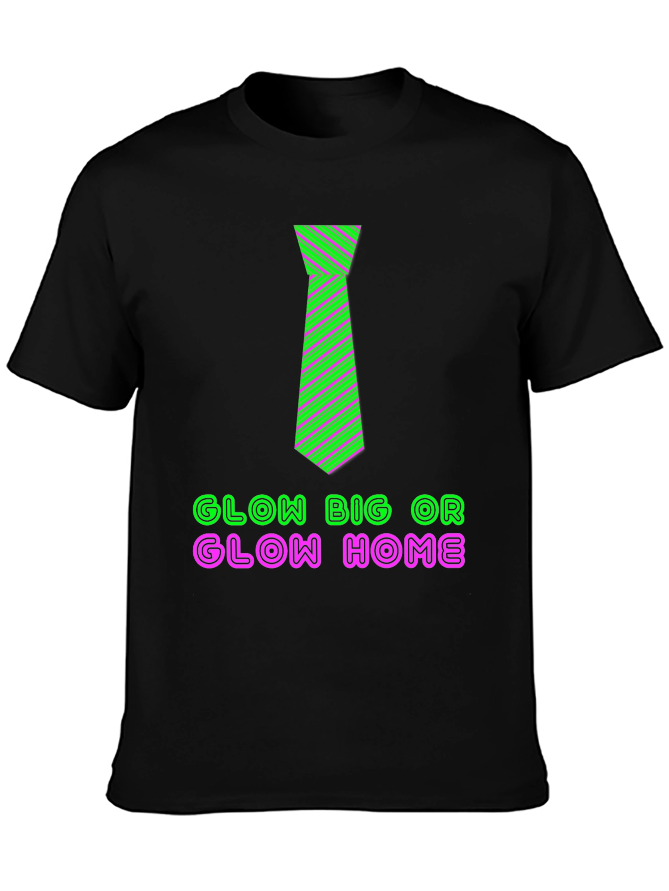 Glow Big Tie Graphic Tee - Black T-Shirt