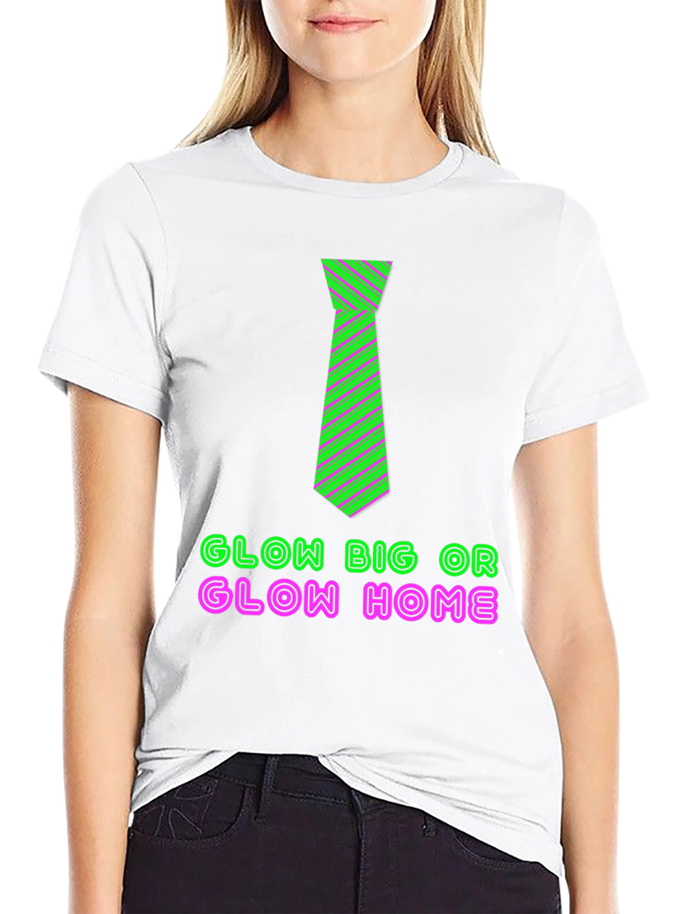 Glow Big Tie Graphic Tee - Black T-Shirt