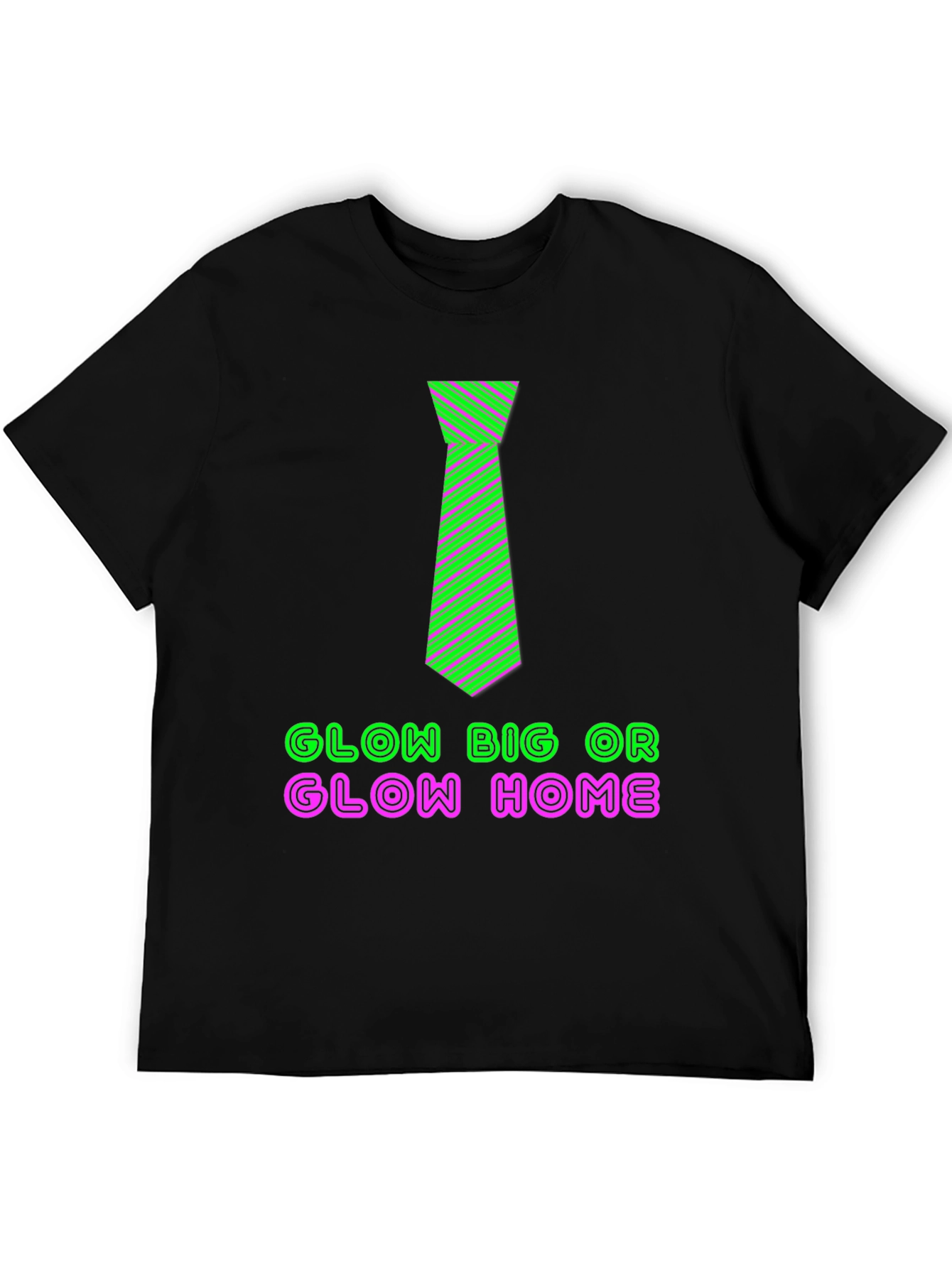Glow Big Tie Graphic Tee - Black T-Shirt