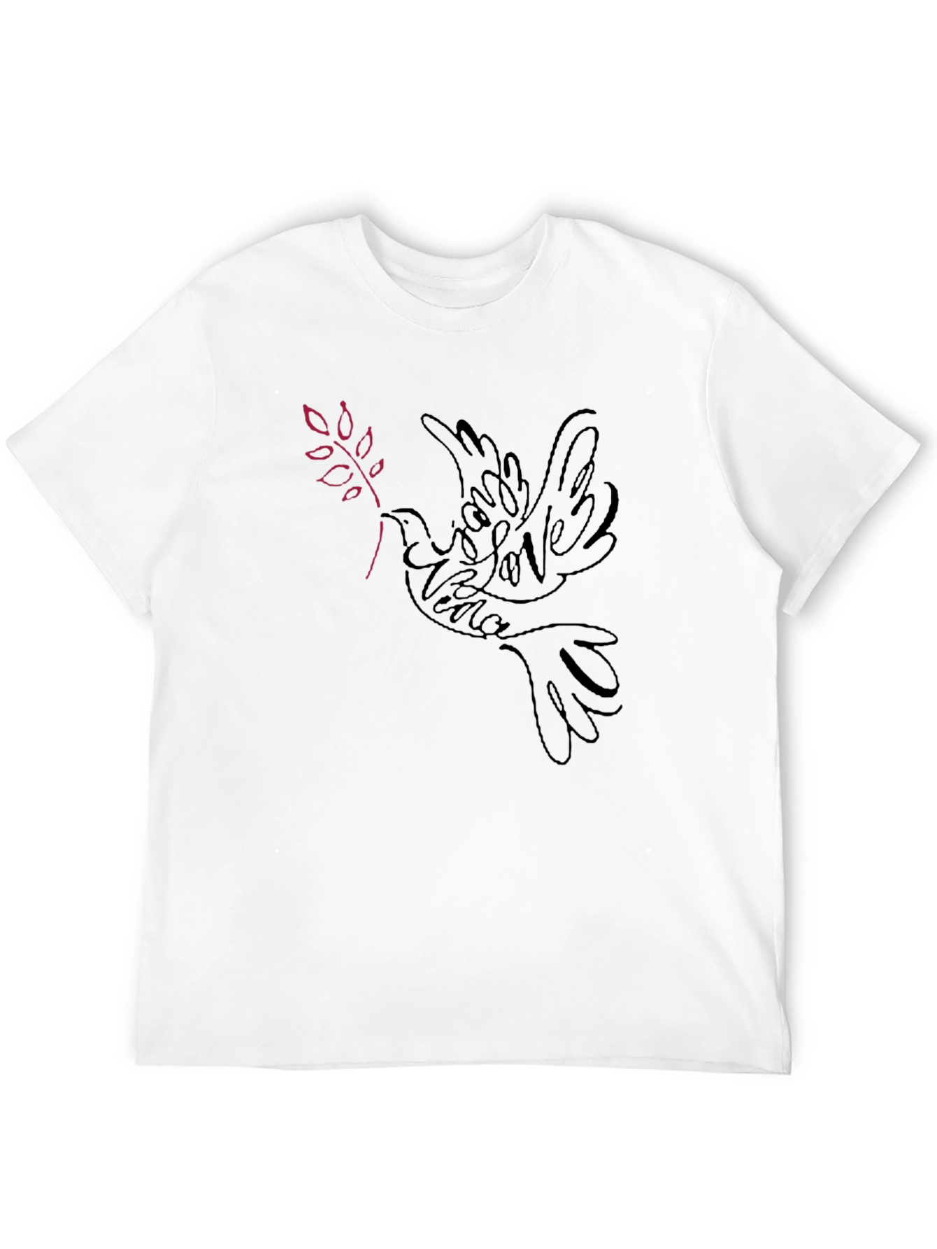 Dove Peace Love Graphic T-Shirt