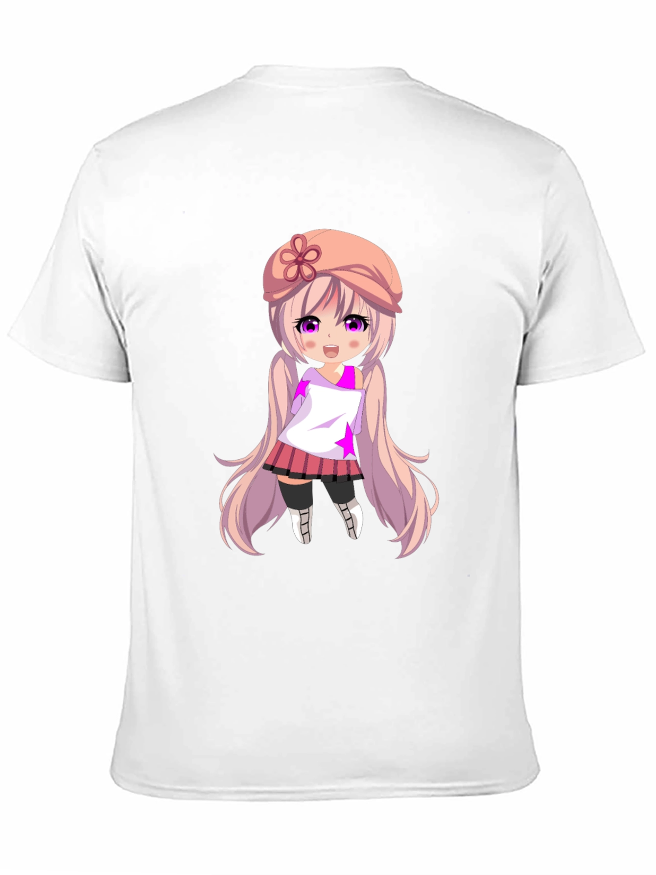 Anime Girl Graphic Tee - Stylish Black T-Shirt