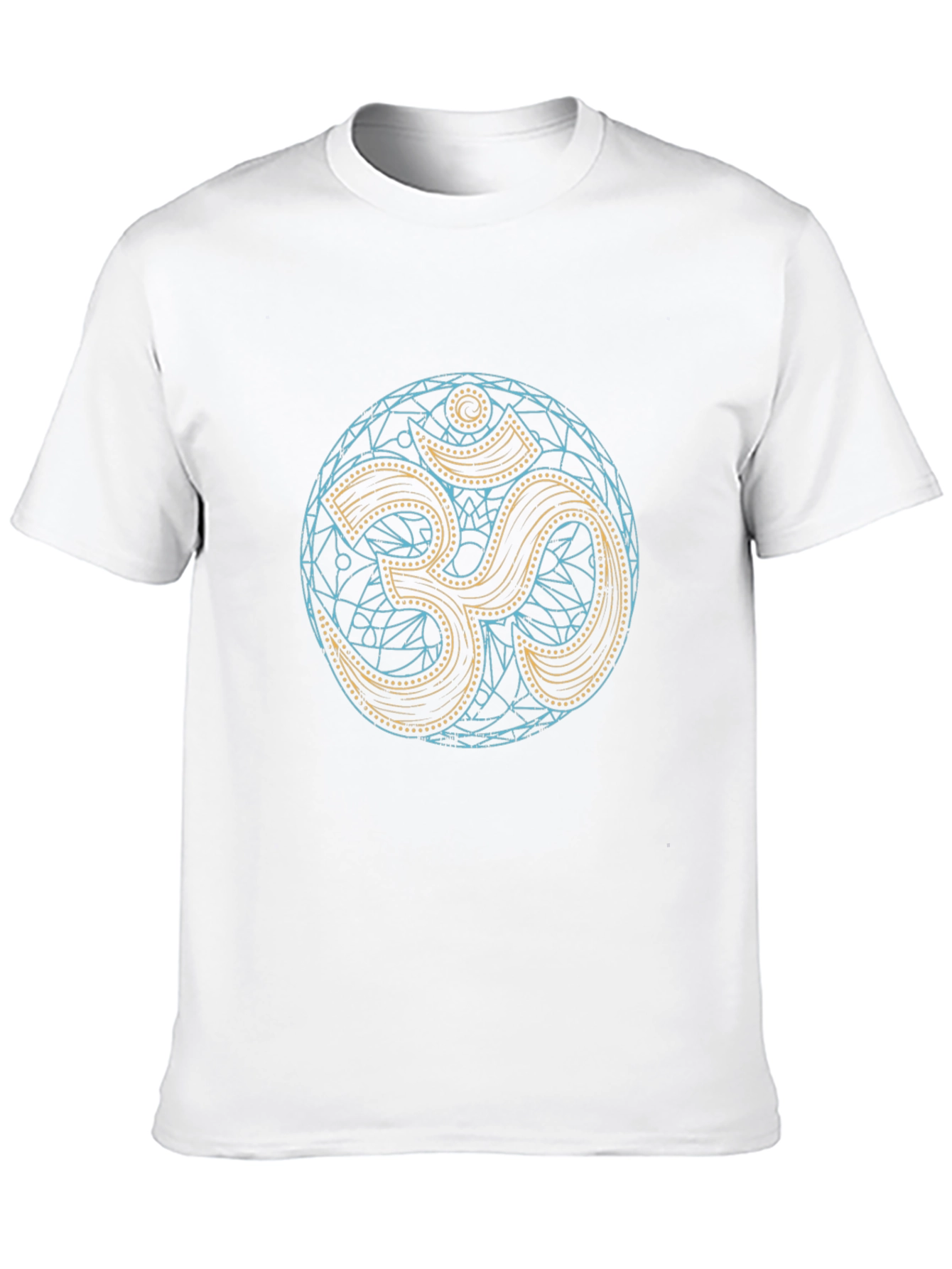 Om Mandala Mens Black T-Shirt