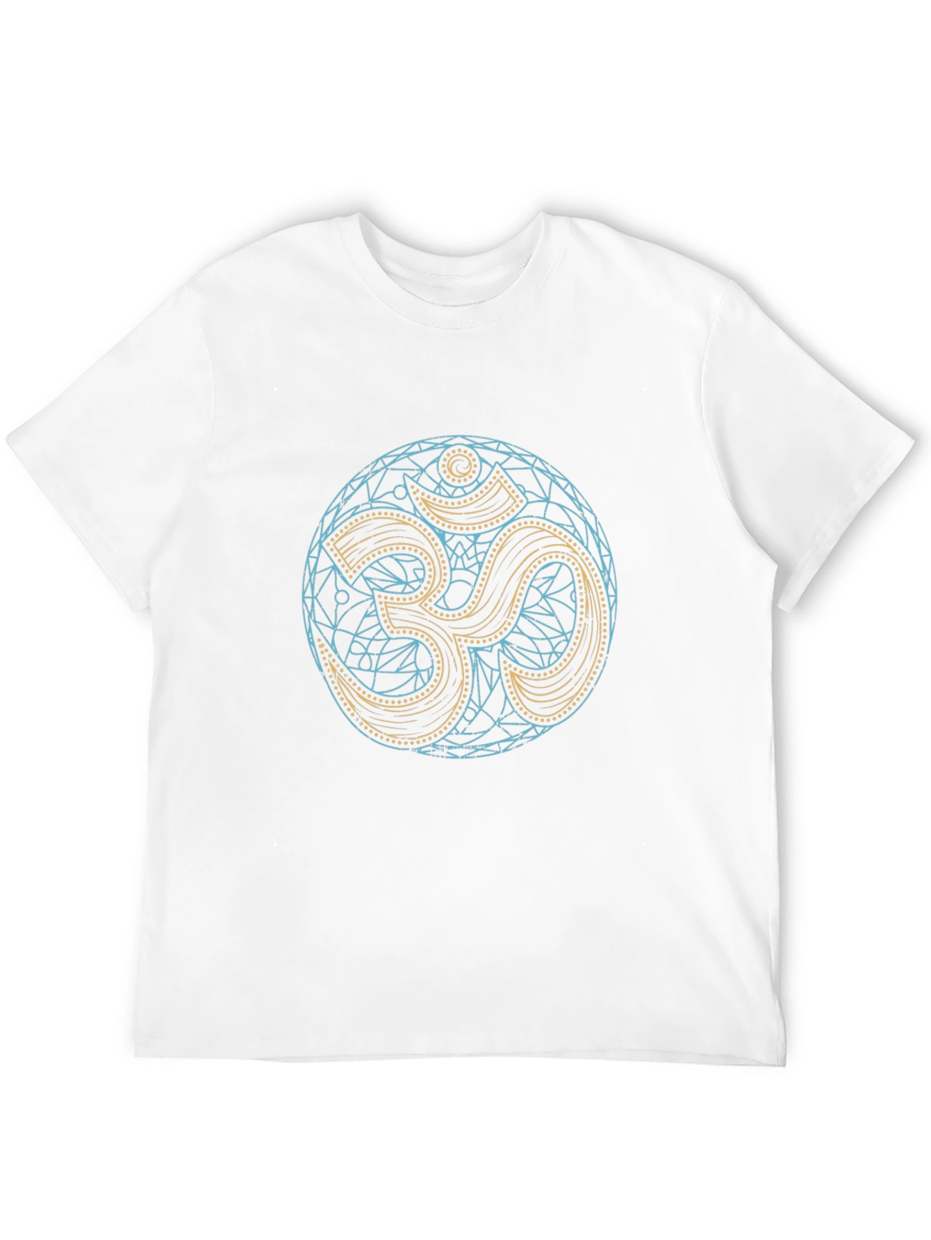 Om Mandala Mens Black T-Shirt
