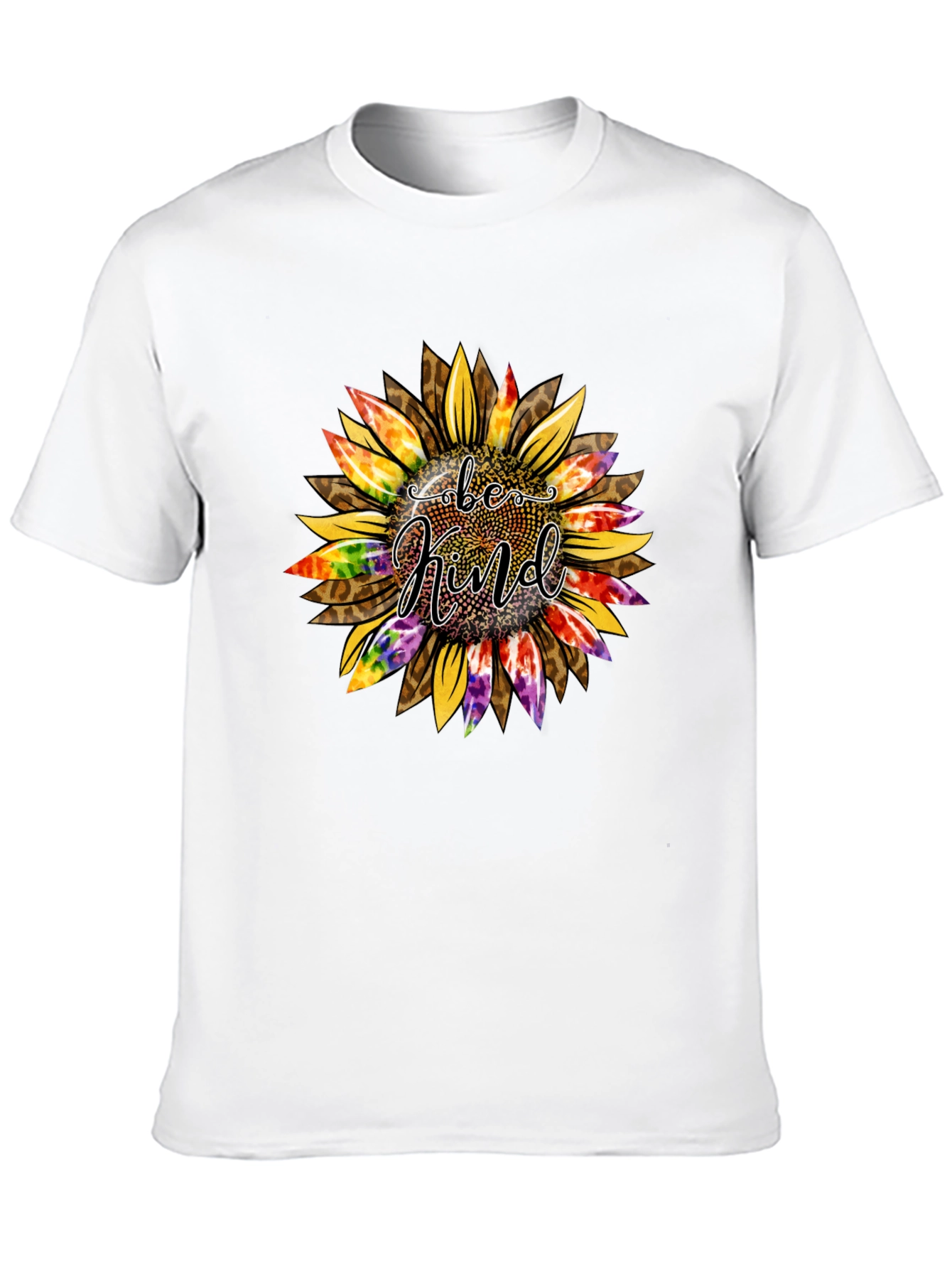 Be Kind Sunflower Graphic T-Shirt - Black
