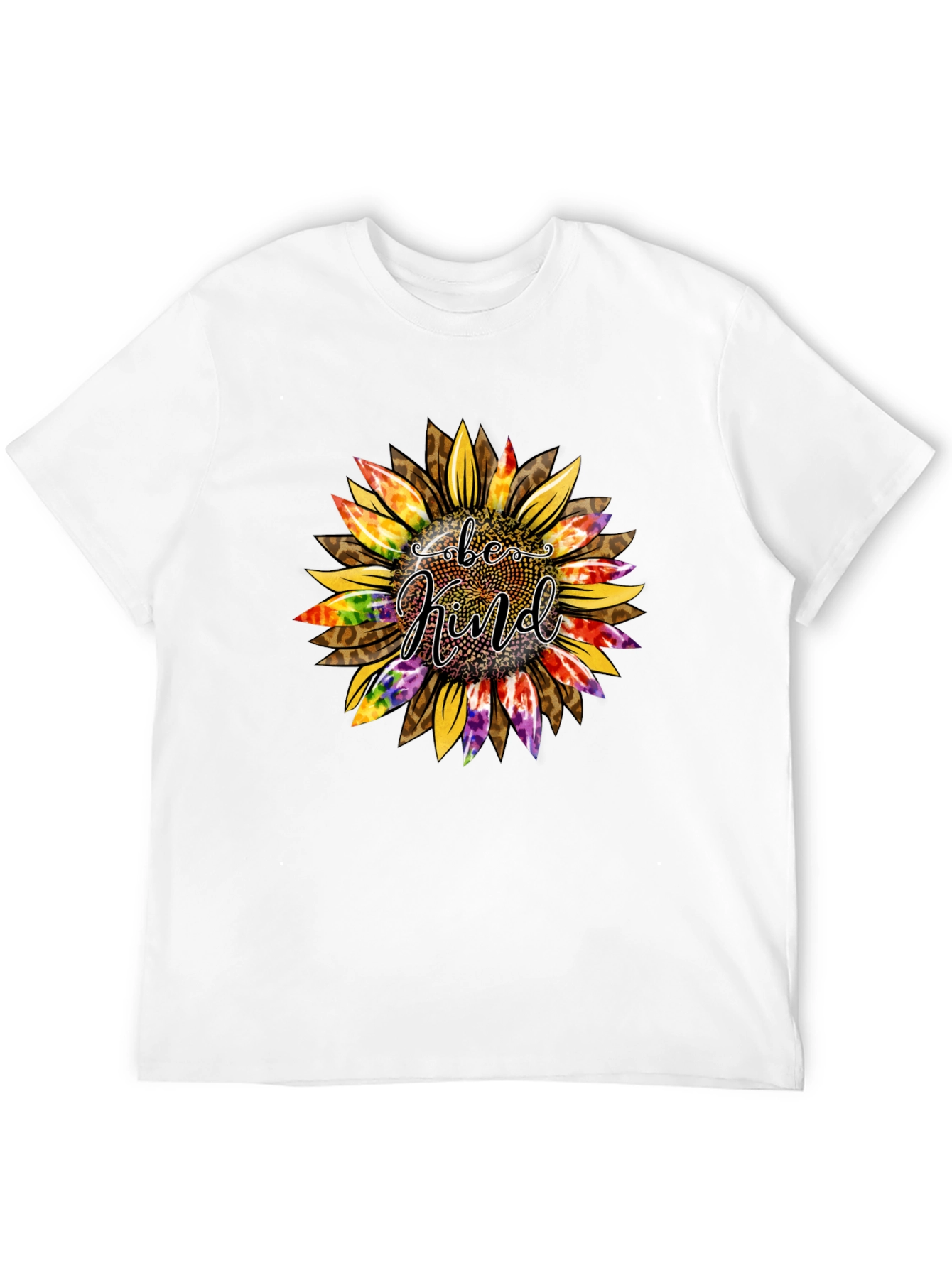 Be Kind Sunflower Graphic T-Shirt - Black