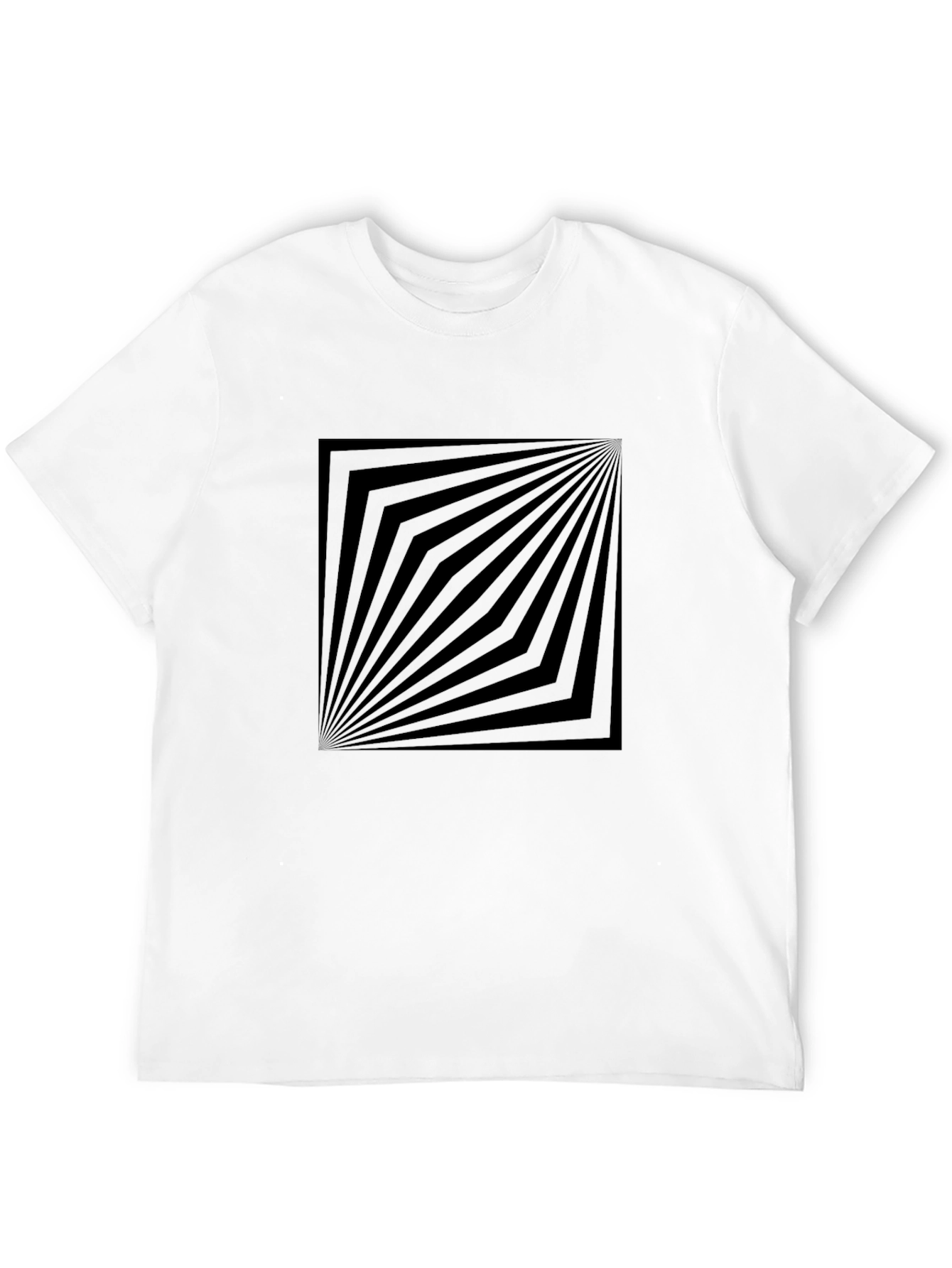 Geometric Illusion Black Graphic Tee