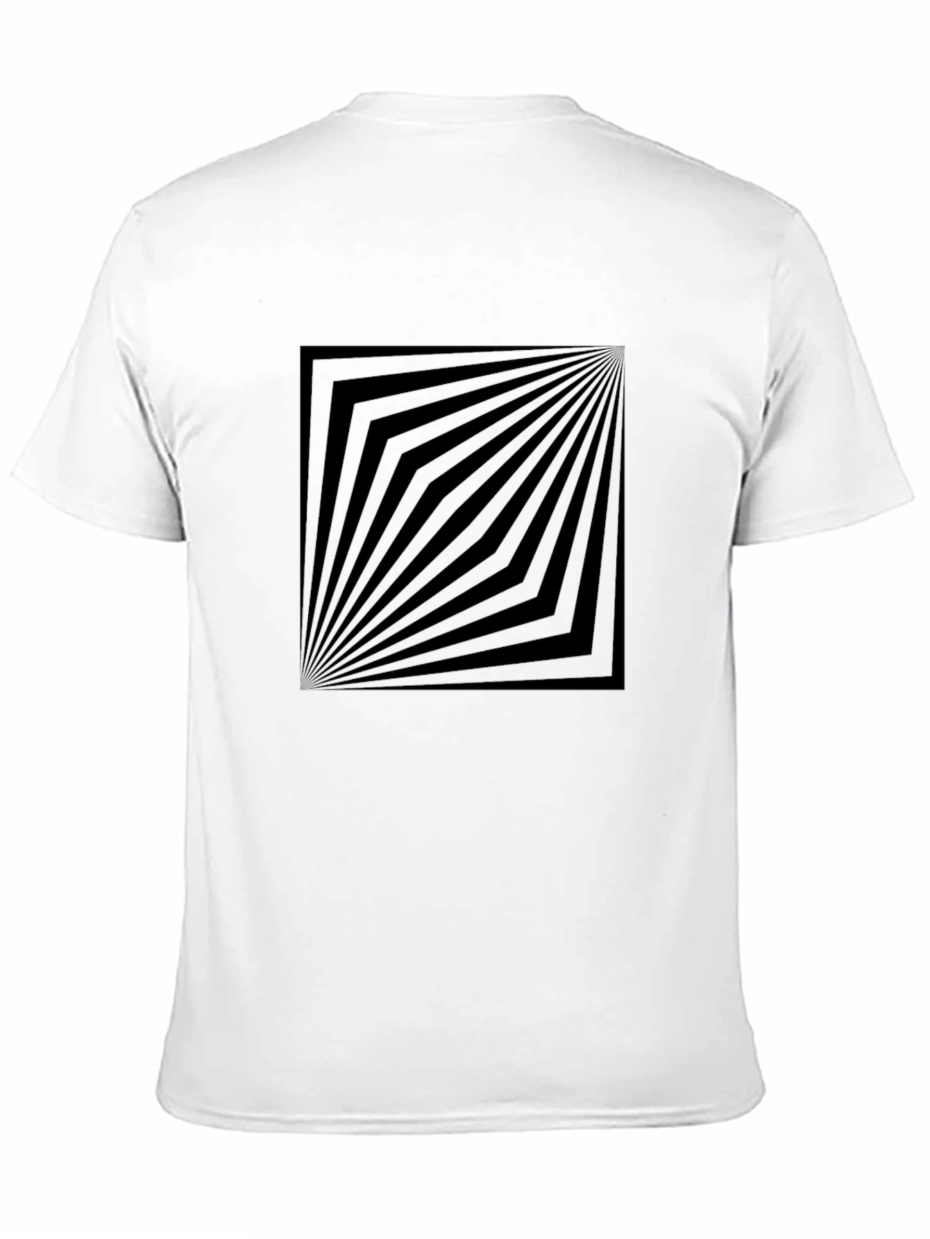 Geometric Illusion Black Graphic Tee