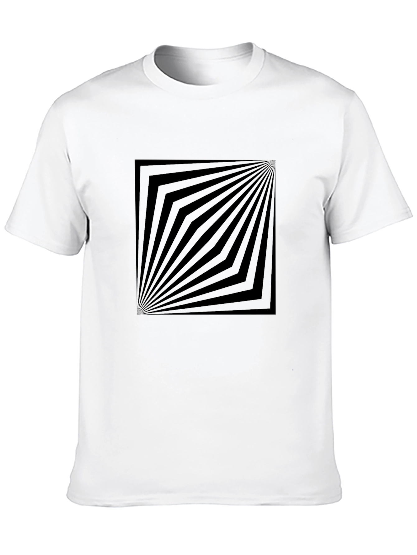 Geometric Illusion Black Graphic Tee