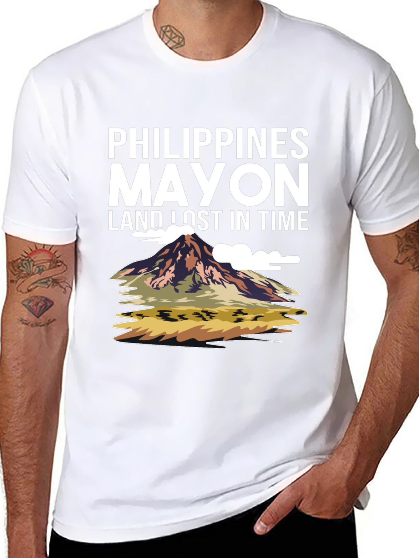Philippines Mayon Volcano Graphic T-Shirt