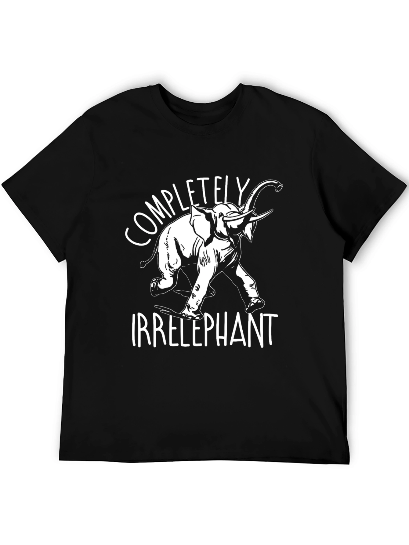 Irrelephant Graphic Tee - Black Cotton T-Shirt