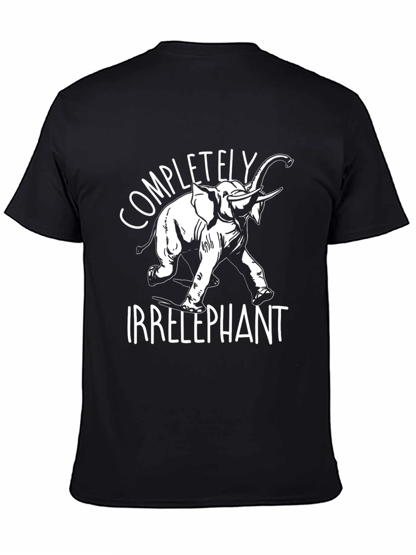 Irrelephant Graphic Tee - Black Cotton T-Shirt