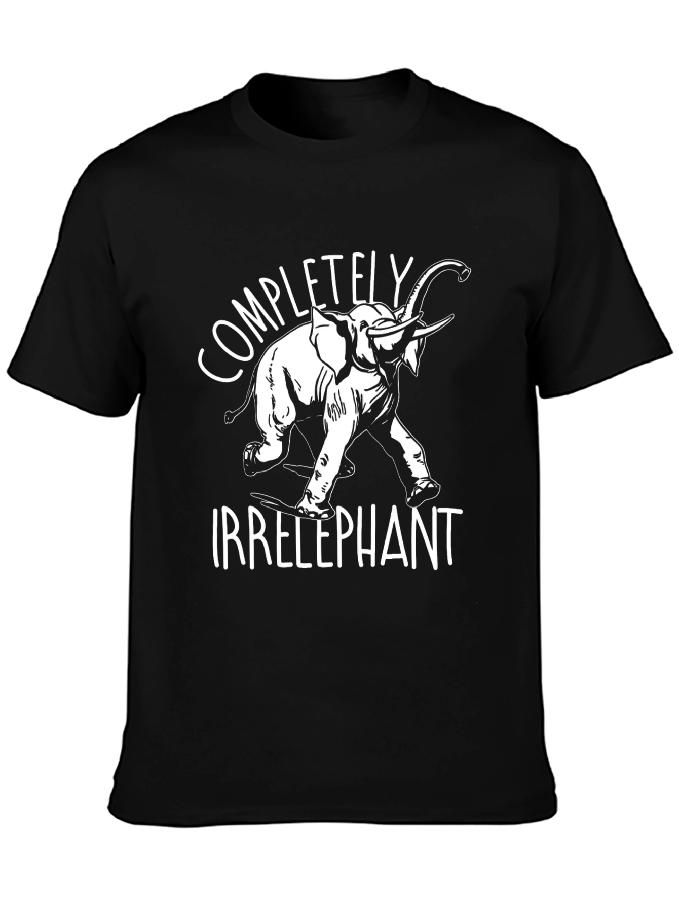 Irrelephant Graphic Tee - Black Cotton T-Shirt