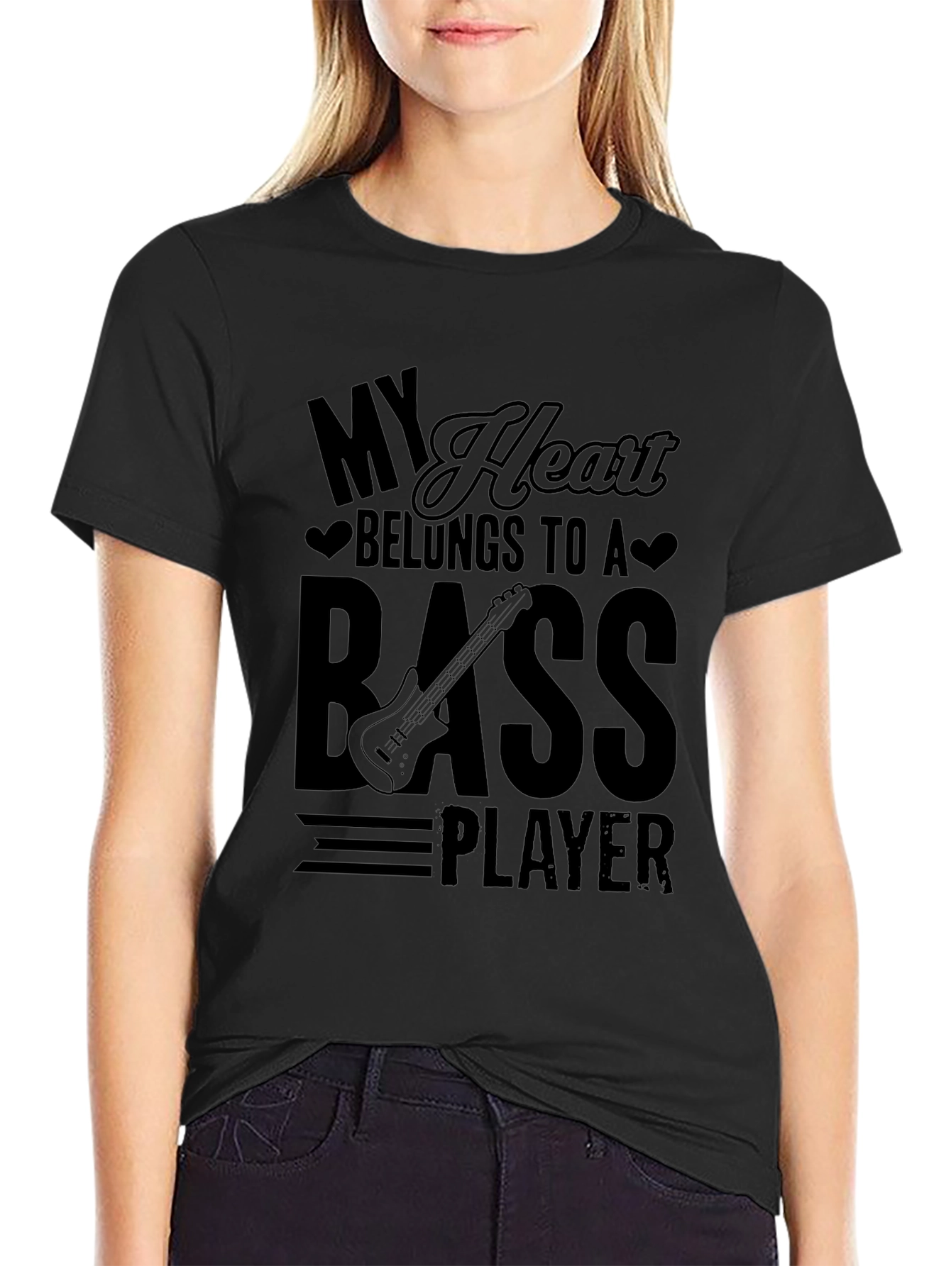Bass Player T-Shirt - My Heart Belongs To