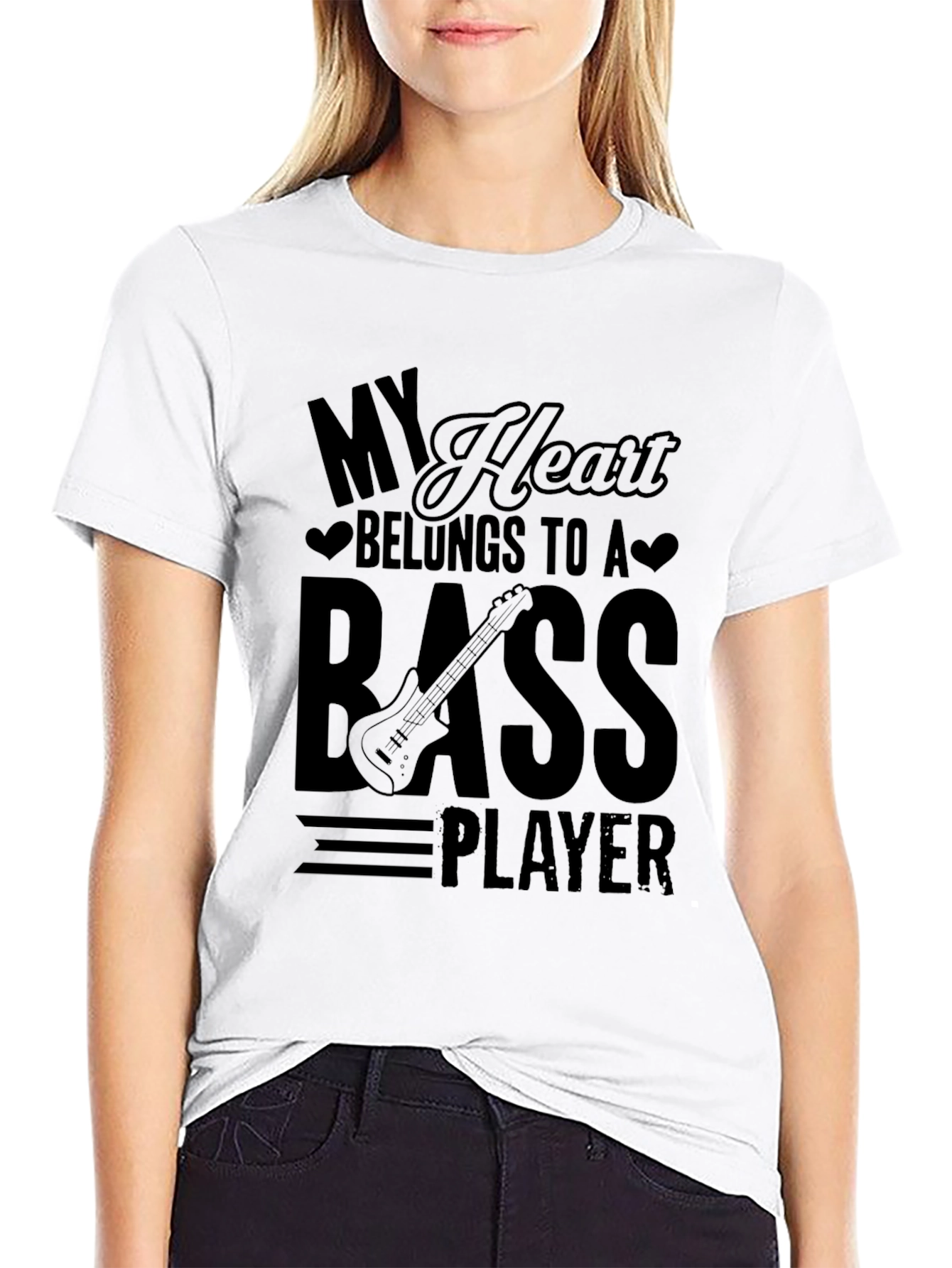 Bass Player T-Shirt - My Heart Belongs To