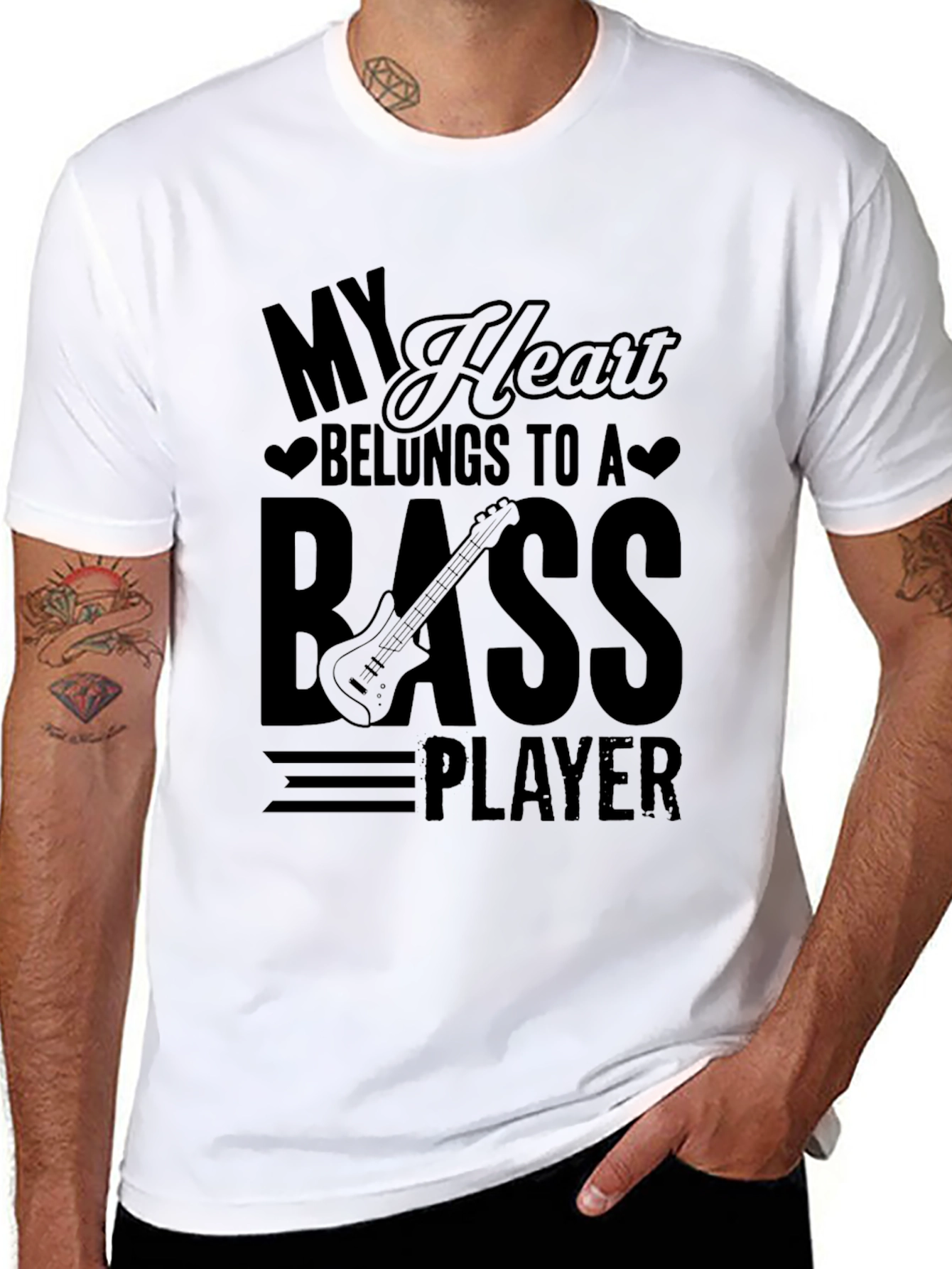 Bass Player T-Shirt - My Heart Belongs To