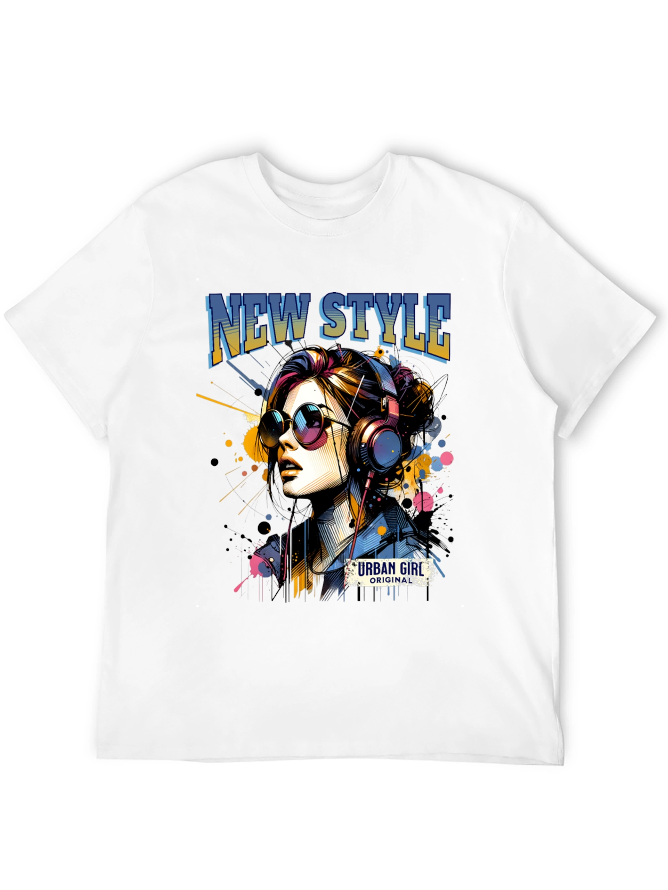 Urban Girl Graphic Tee: New Style Black T-Shirt