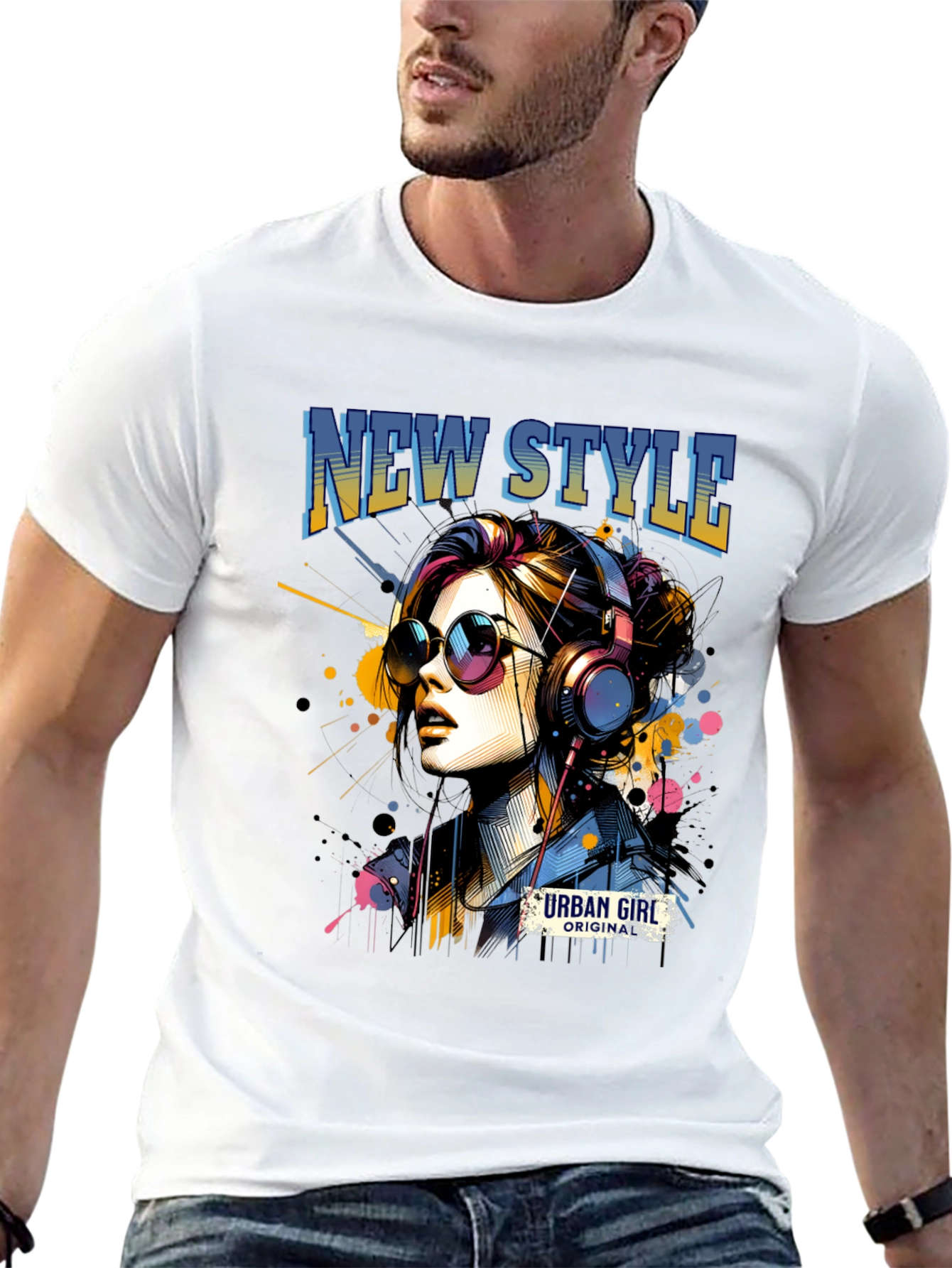 Urban Girl Graphic Tee: New Style Black T-Shirt