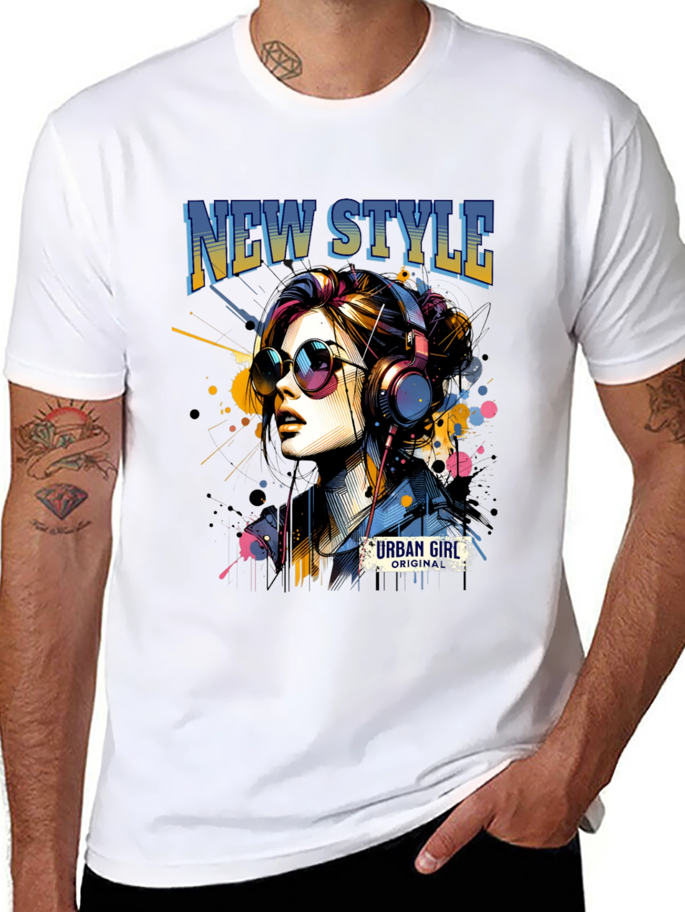 Urban Girl Graphic Tee: New Style Black T-Shirt