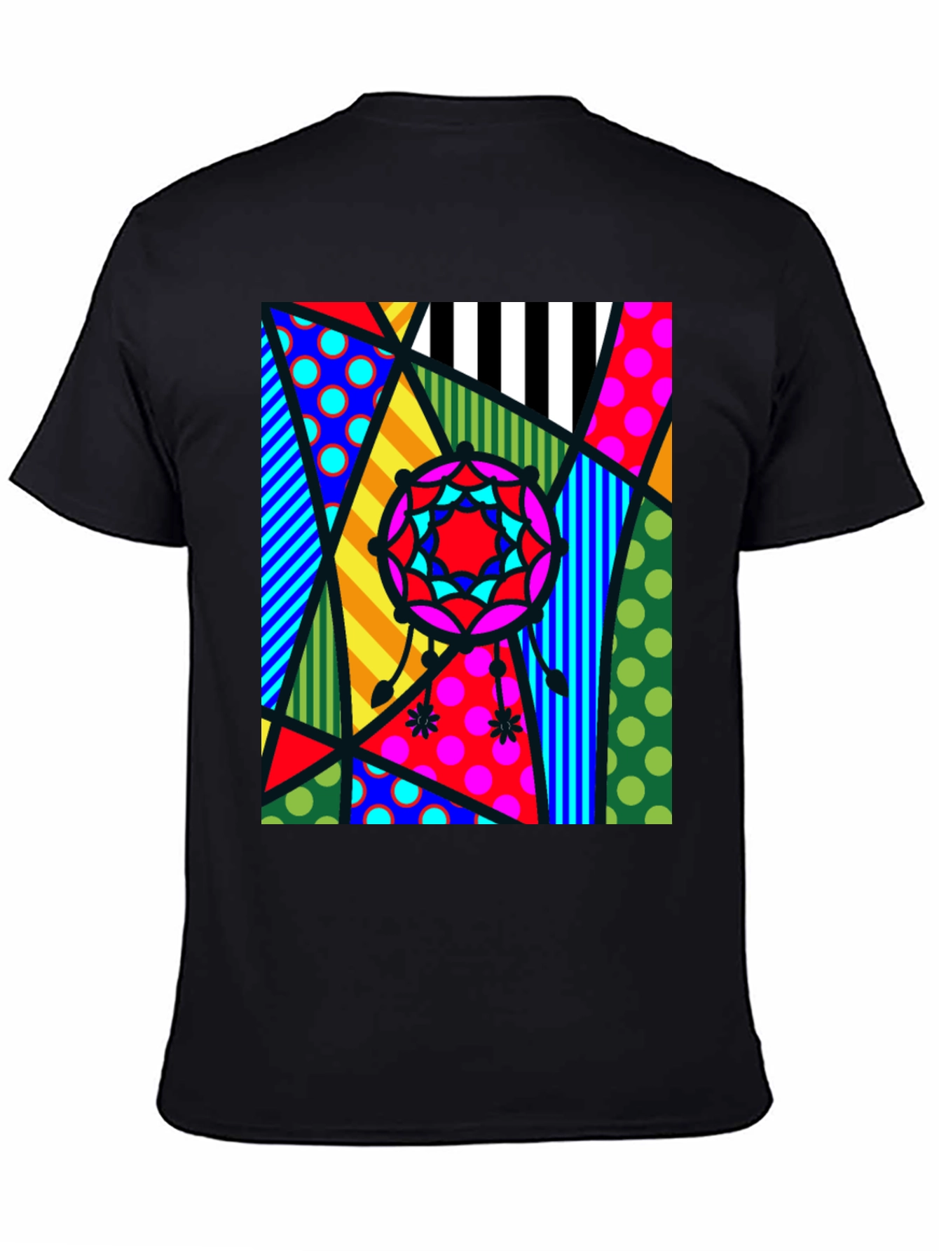 Abstract Geometric Patterned Mens T-Shirt