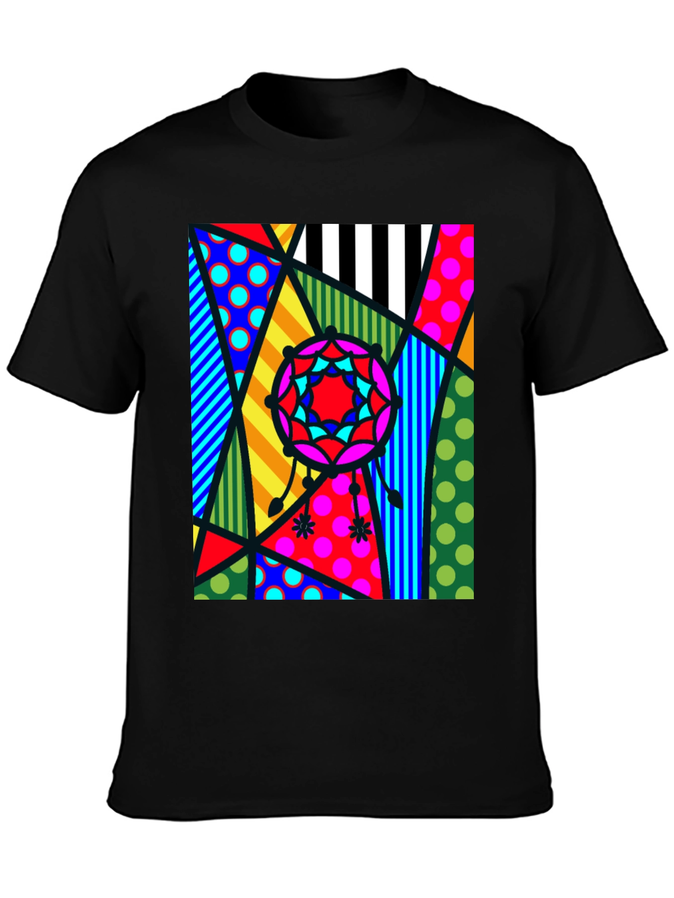 Abstract Geometric Patterned Mens T-Shirt