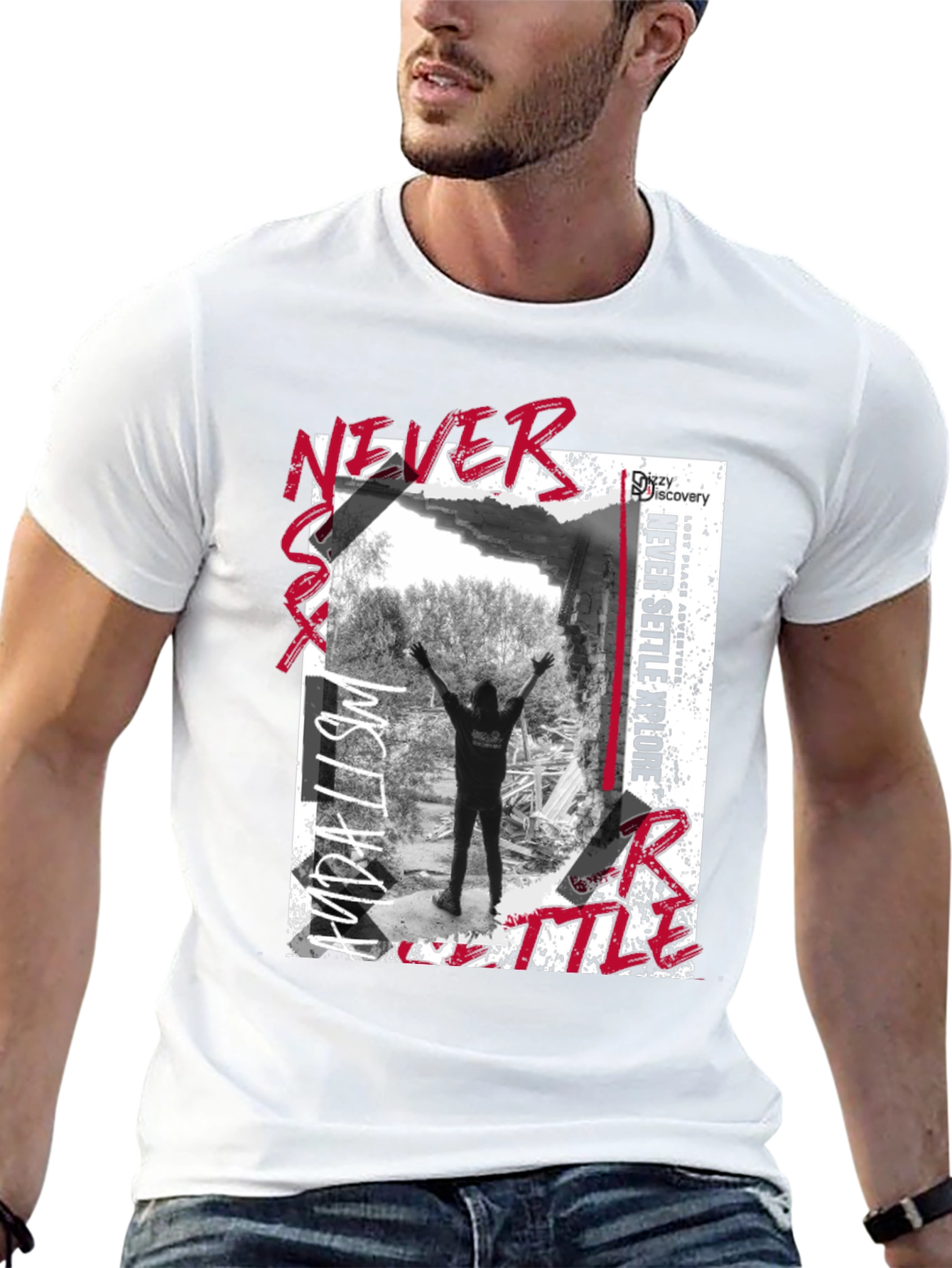 Never Settle Explore Graphic T-Shirt