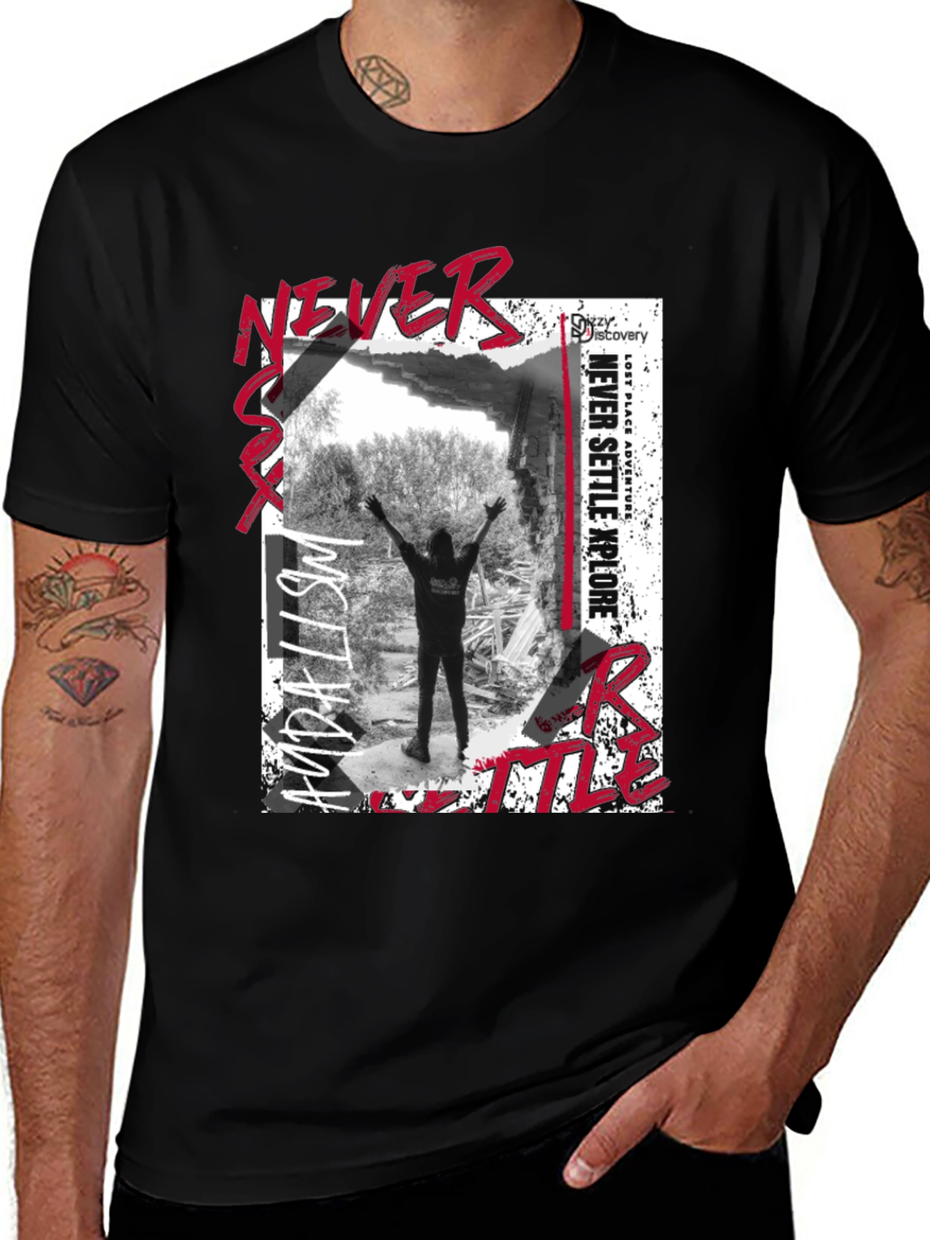 Never Settle Explore Graphic T-Shirt