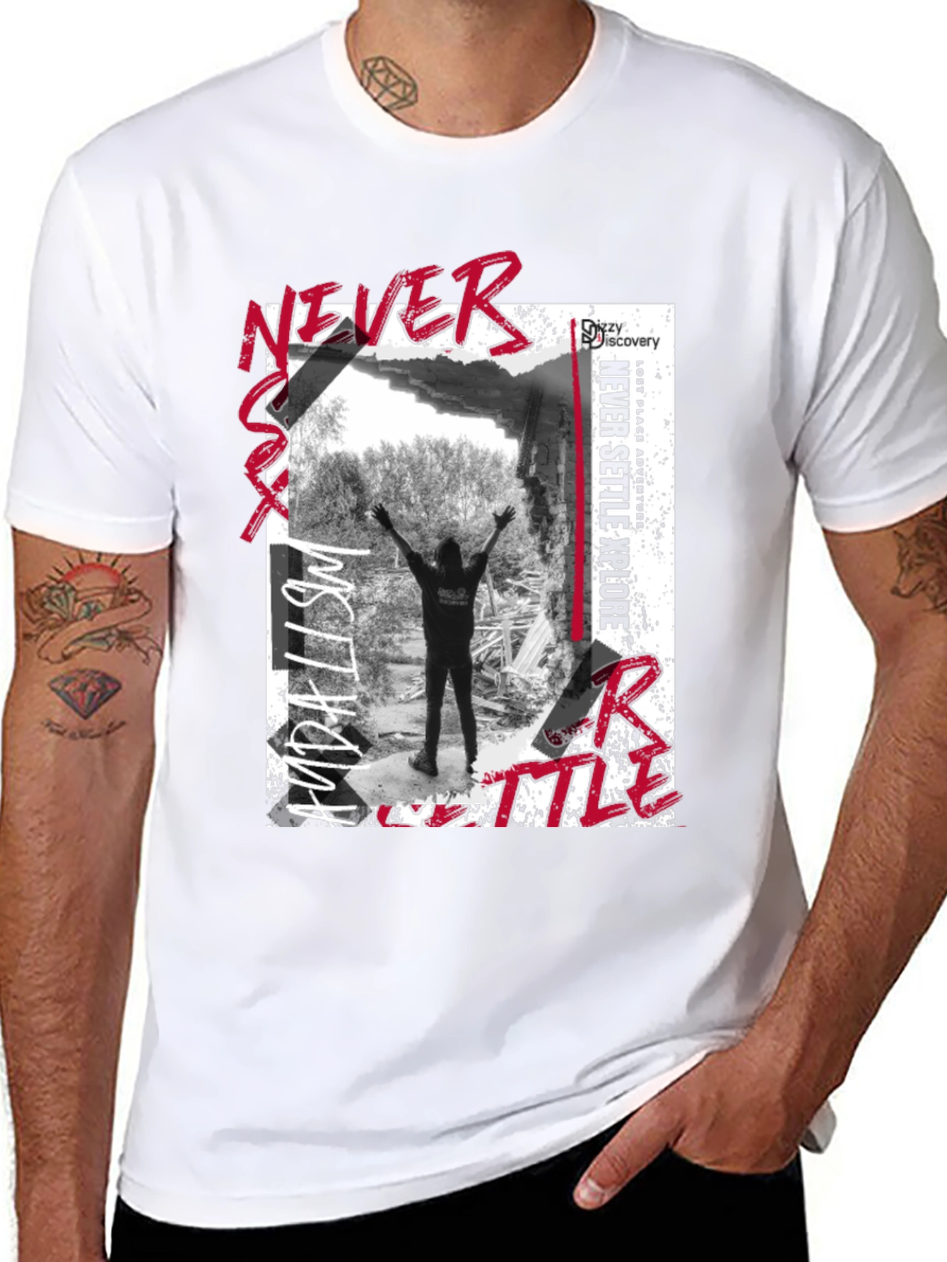 Never Settle Explore Graphic T-Shirt