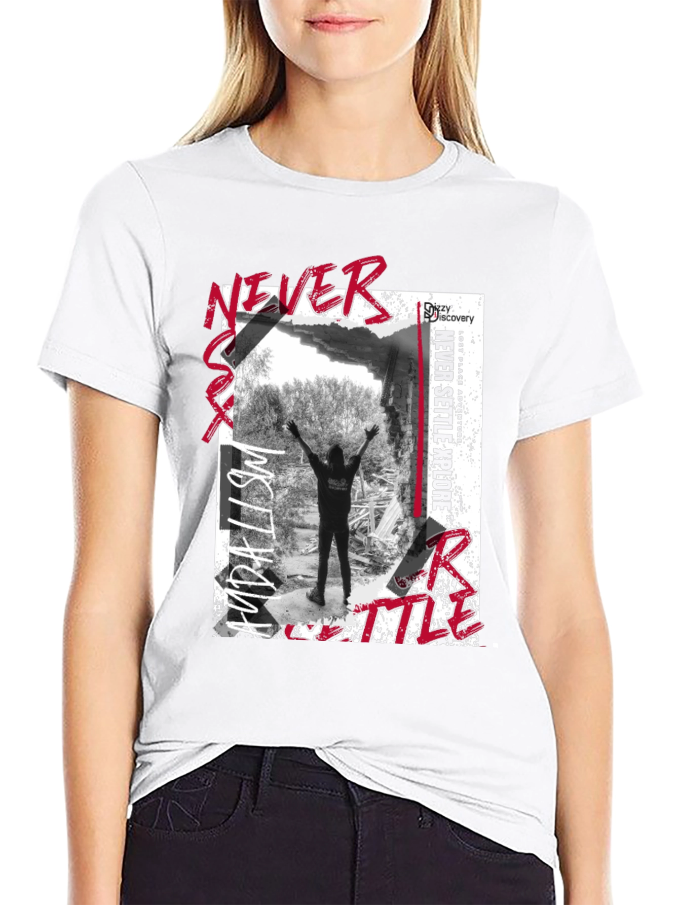 Never Settle Explore Graphic T-Shirt