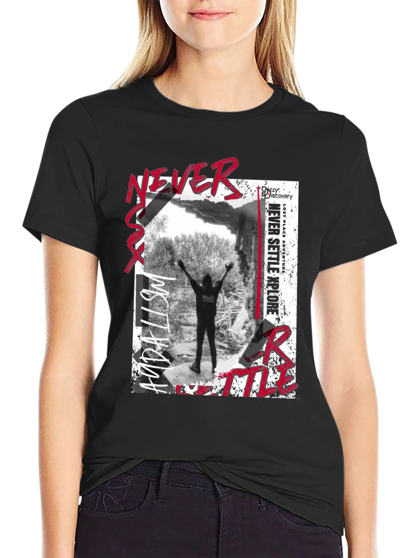 Never Settle Explore Graphic T-Shirt