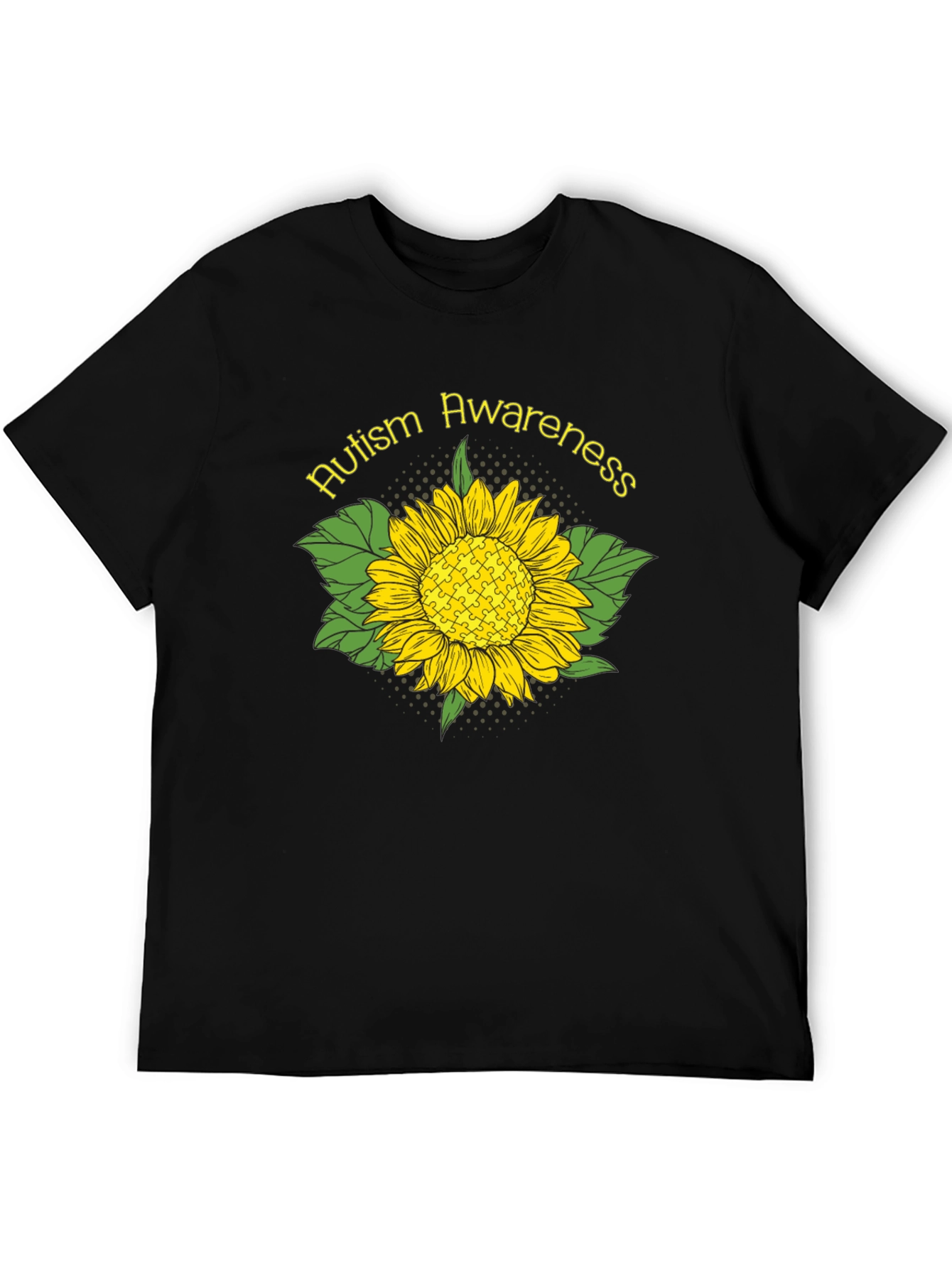 Autism Awareness Sunflower Graphic T-Shirt