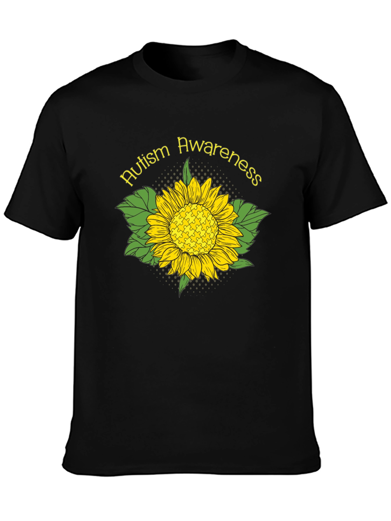 Autism Awareness Sunflower Graphic T-Shirt