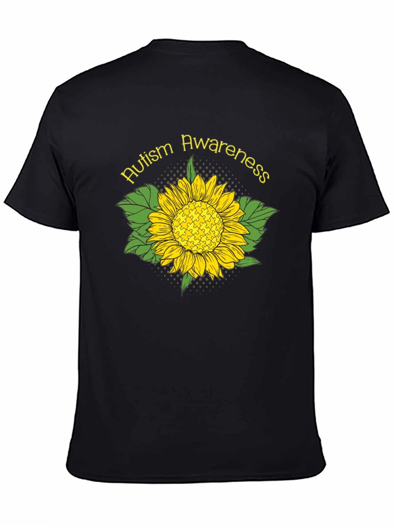 Autism Awareness Sunflower Graphic T-Shirt
