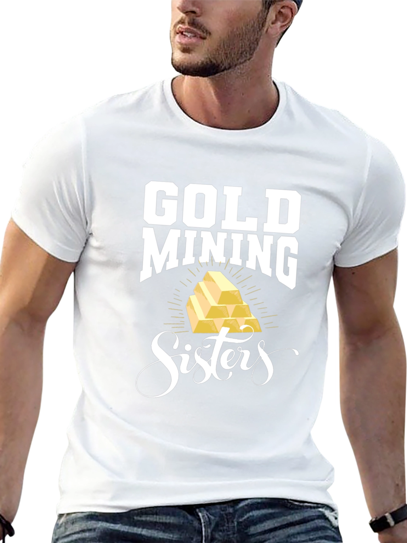 Gold Mining Sisters Black T-Shirt