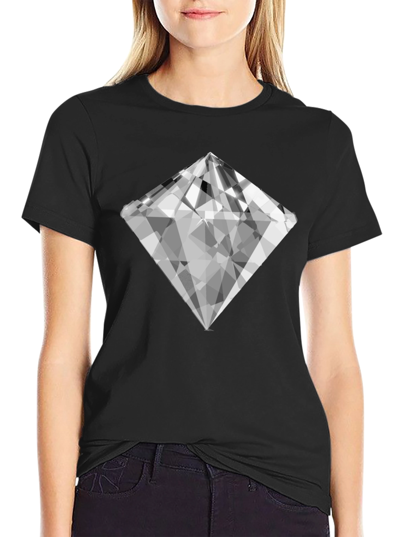 Diamond Graphic Black T-Shirt - Mens