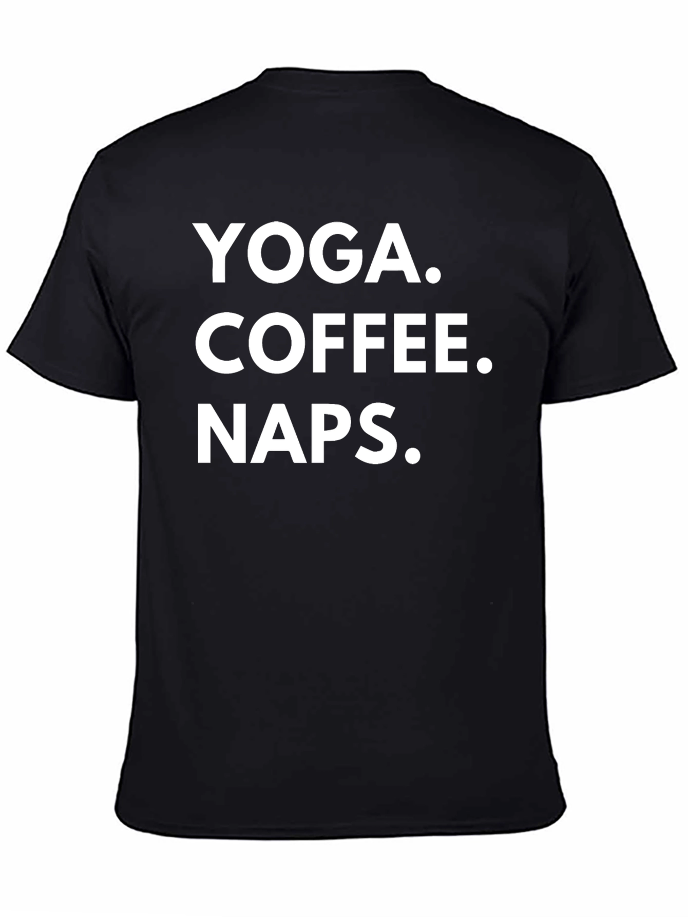 Yoga Coffee Naps Black Graphic T-Shirt