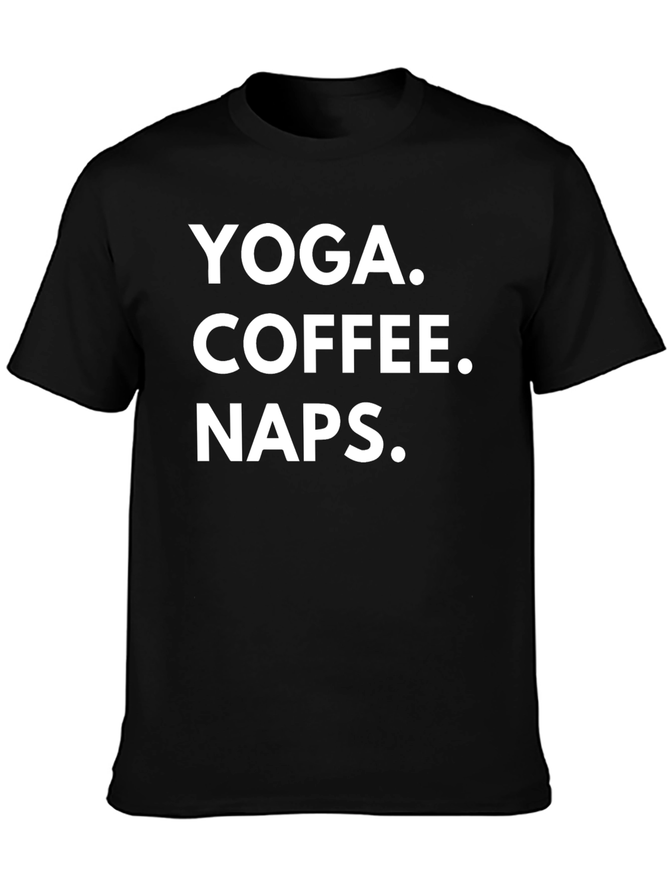 Yoga Coffee Naps Black Graphic T-Shirt