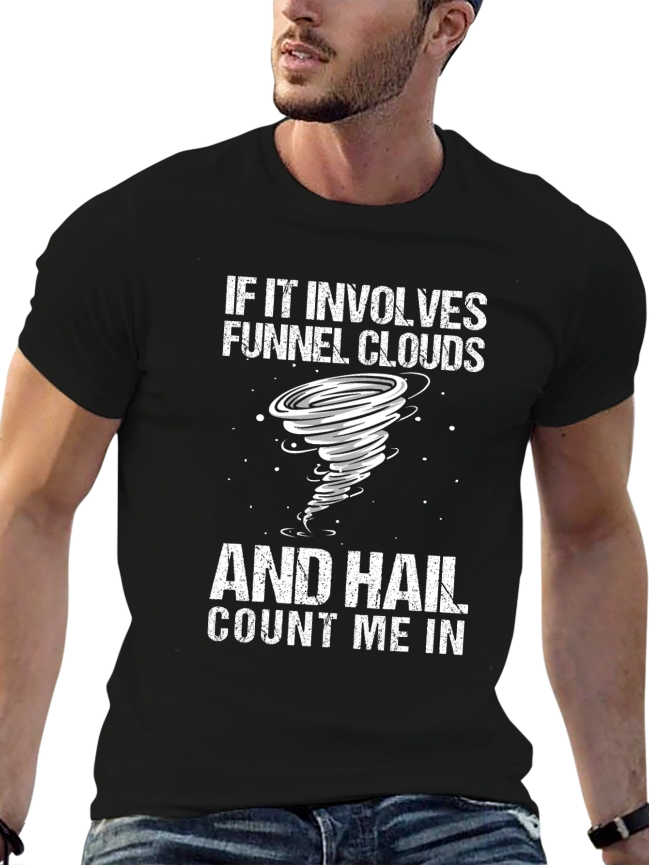 Funnel Cloud and Hail Graphic T-Shirt